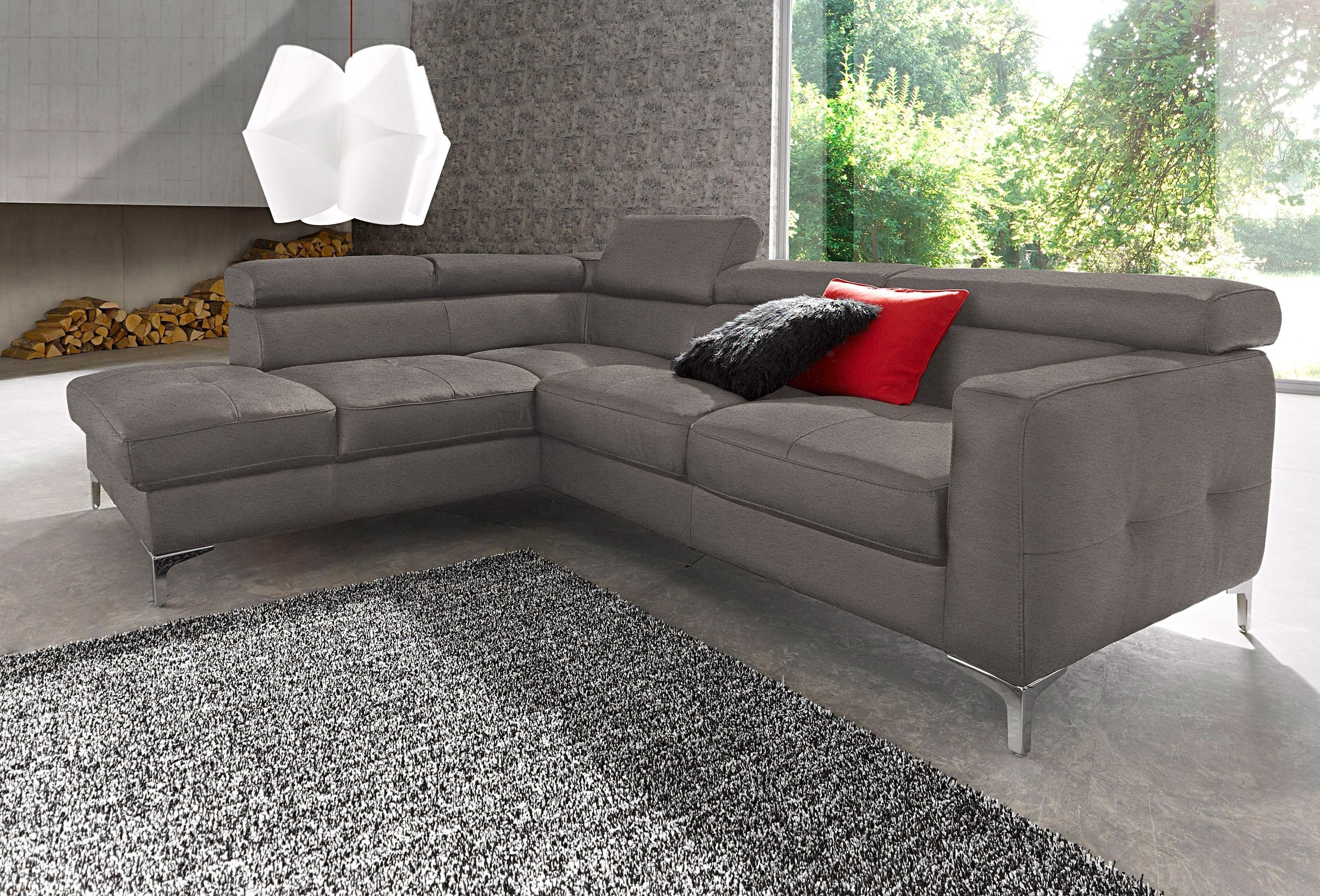 COTTA Polstergarnitur »Sammy L-Form«, (Set), Set bestehend aus: Ecksofa mit günstig online kaufen