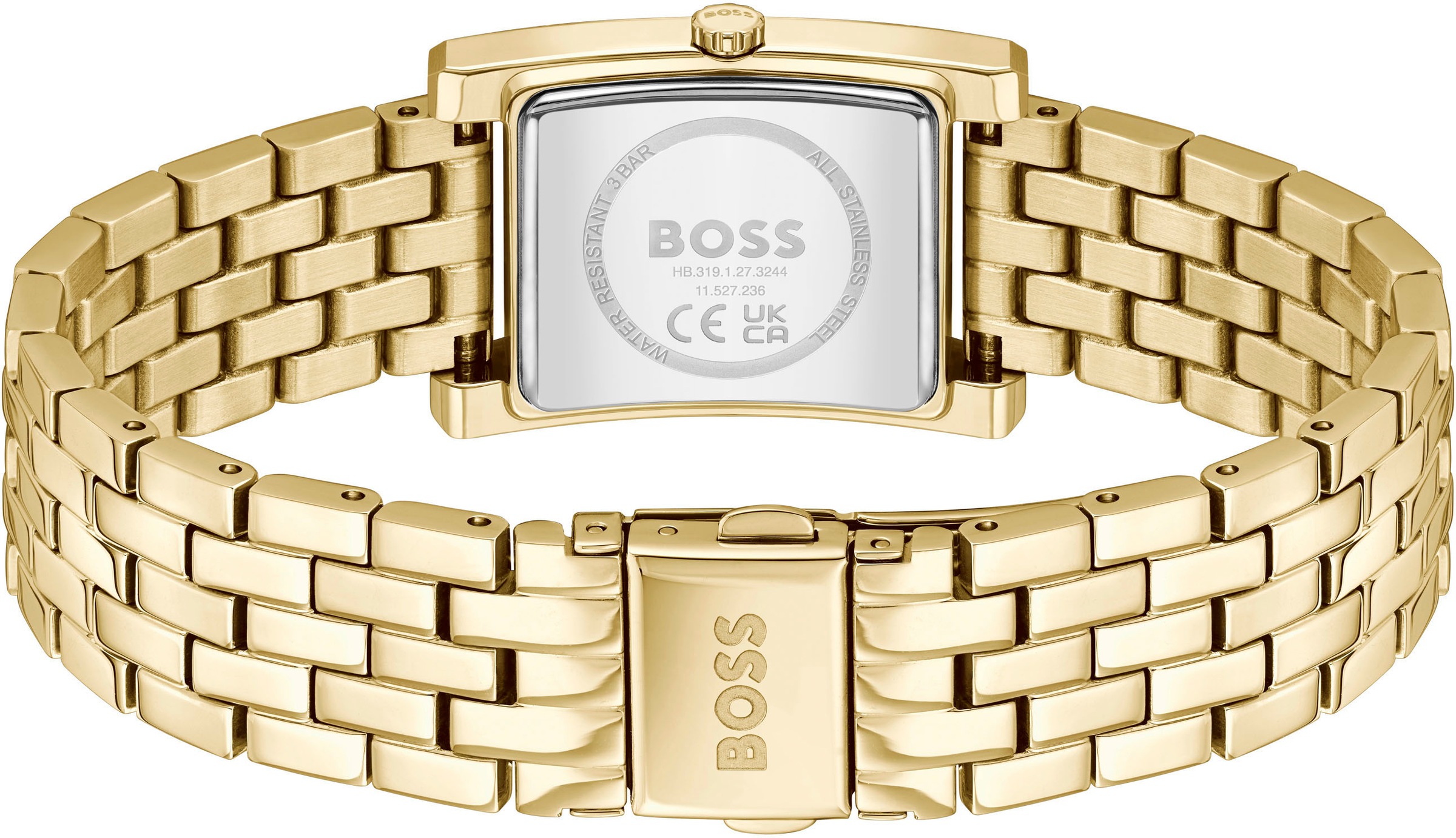 BOSS Quarzuhr »LUCY«, Armbanduhr, Damenuhr, Edelstahlarmband, analog