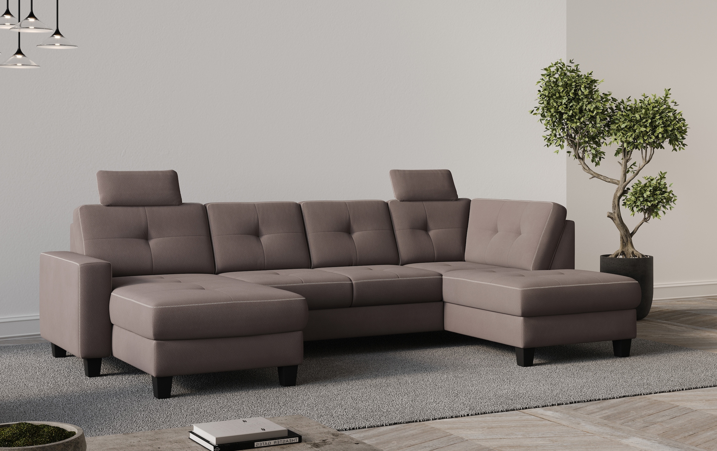 Home affaire Wohnlandschaft »Varese« wahlweise mit Bettfunktion und Bettkas günstig online kaufen