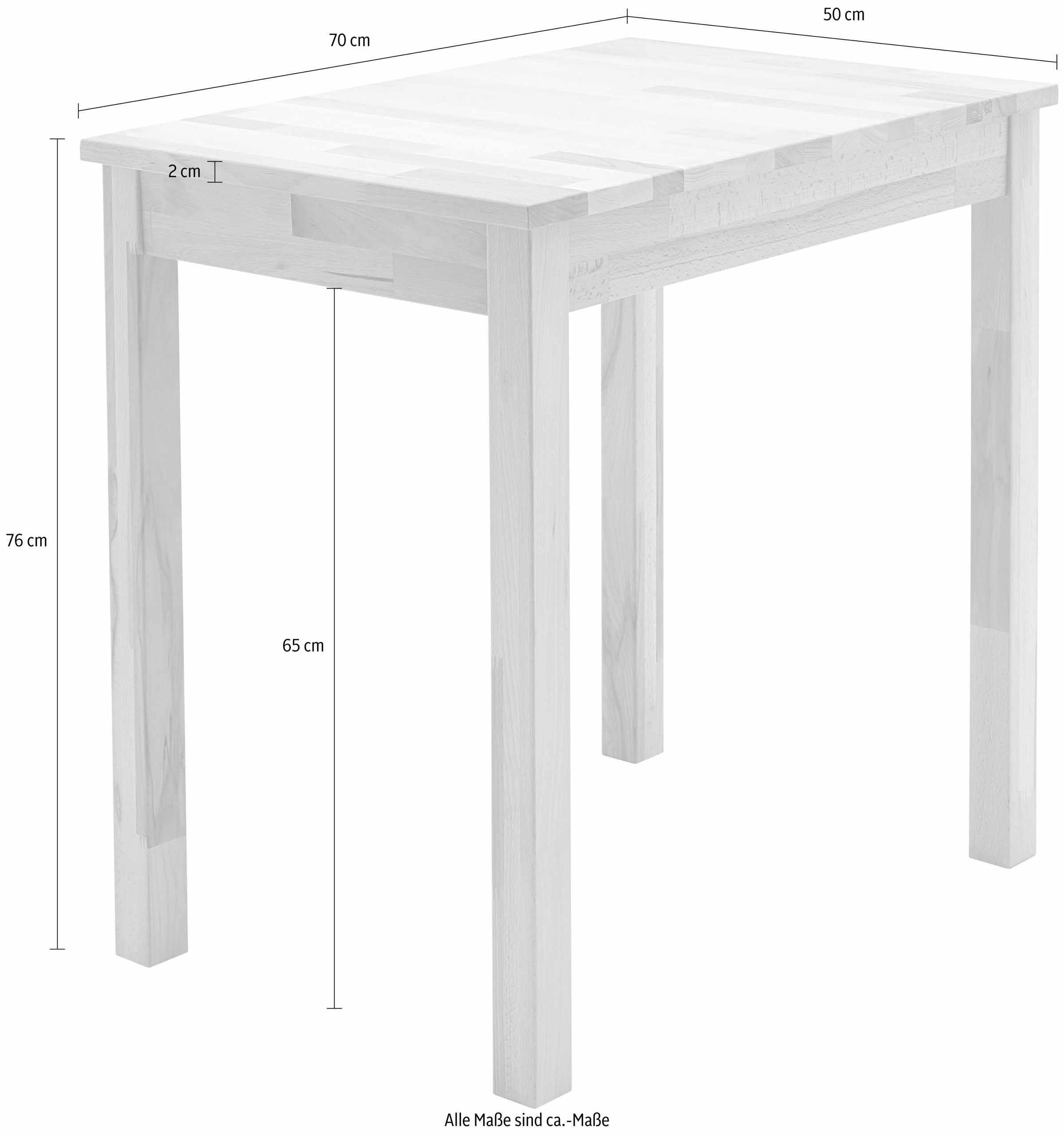 MCA living Esstisch »Alfons, TOPSELLER!«, (Esstisch, Küchentisch), Massivholztisch in Wildeiche geölt, belastbar bis 50 kg