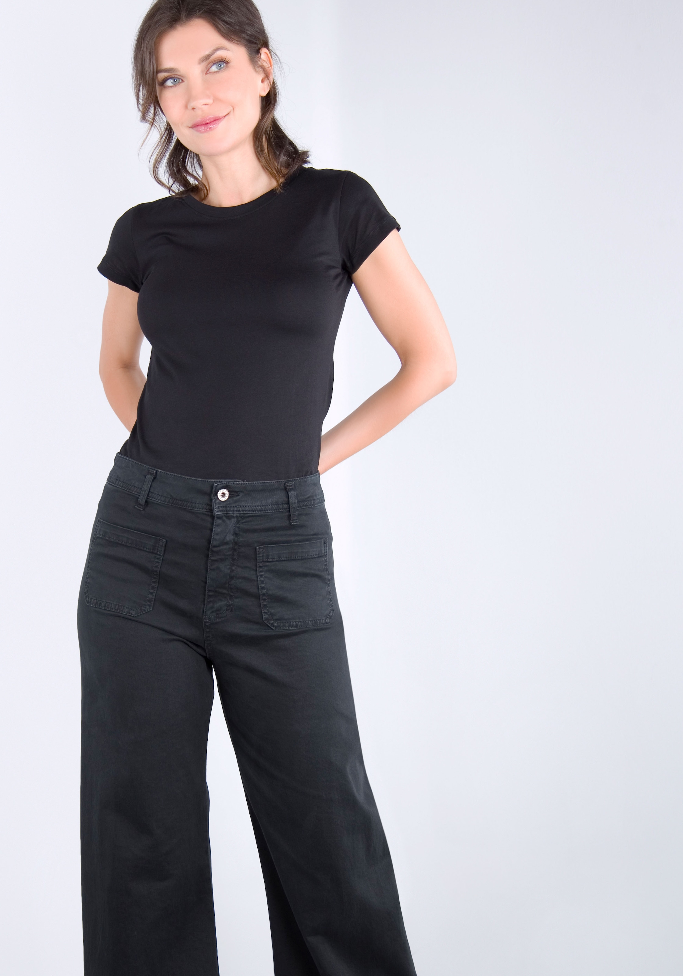 Please Jeans Schlaghose, aus hochwertigem Baumwollmix mit Stretch