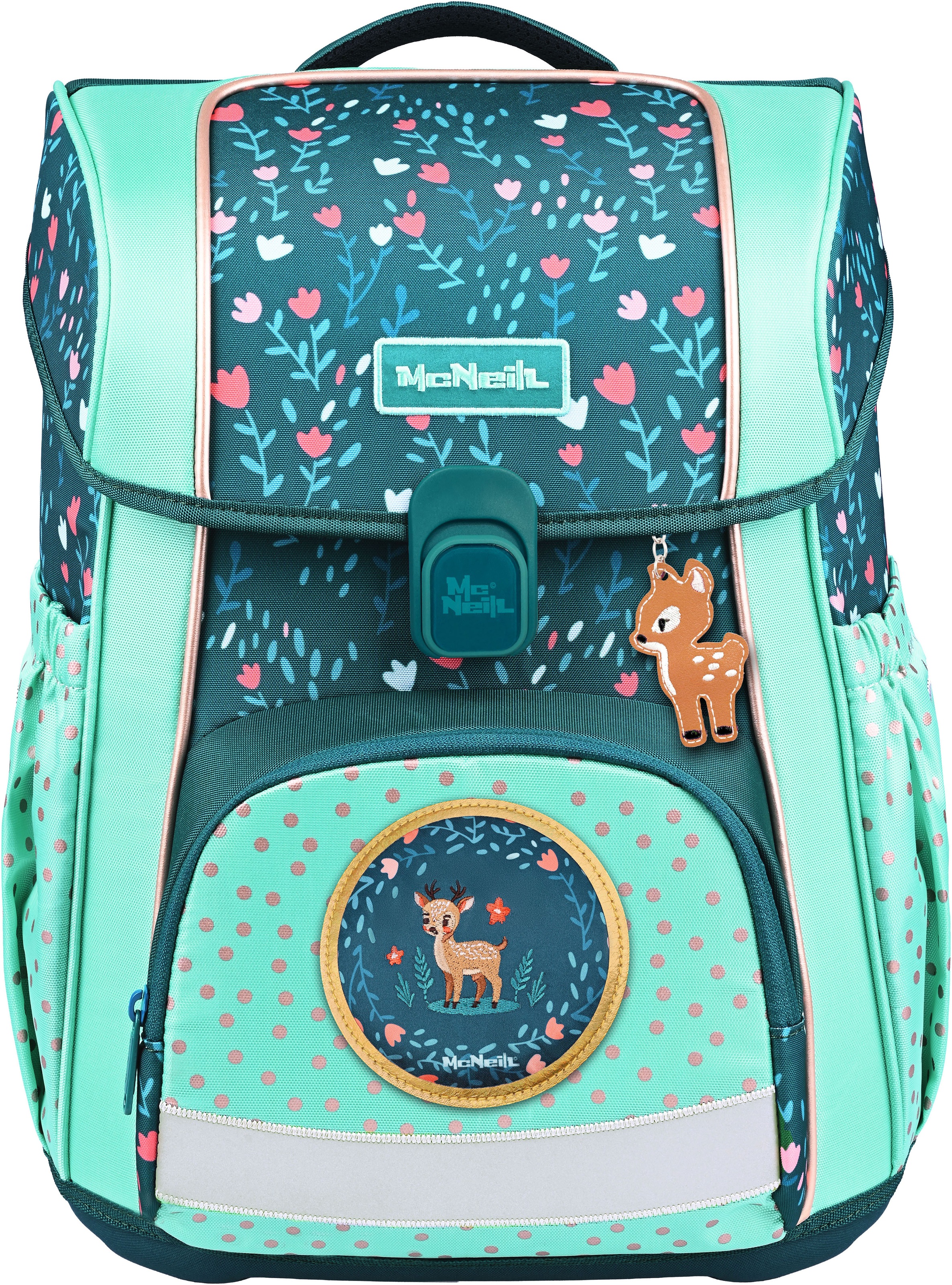 McNeill Schulranzen »Bravo, inkl. Etui, Turnbeutel,« Reflektierende Streifen auf den Schultergurten;Retroreflektierende Flächen