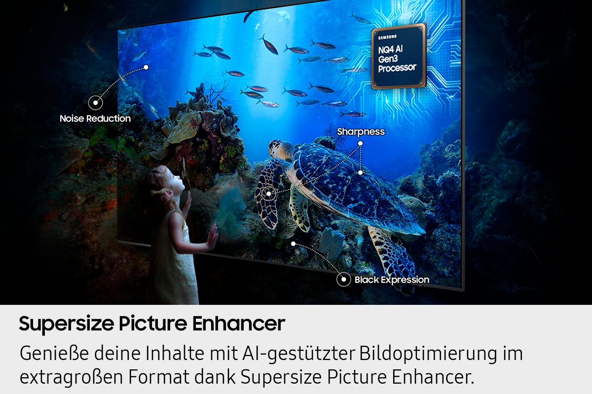 Samsung QLED-Fernseher »GQ55QN90FAT«, 4K Ultra HD, Smart-TV, NQ HDR+, Glare Free, Upscaling Pro, Dolby Atmos & AI Sound, bis 165Hz