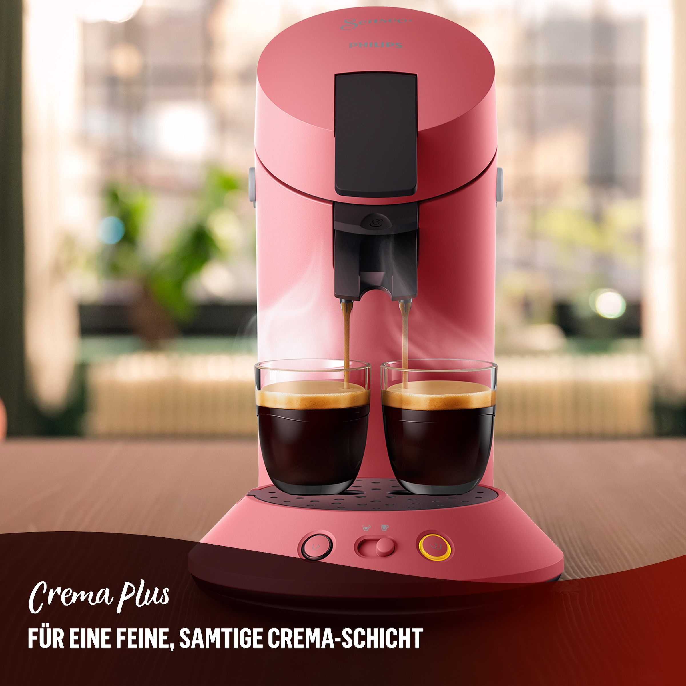 Philips Senseo Kaffeepadmaschine »Original Plus CSA210/60, mit zwei Kaffee-Einstellungen«, aus 28% rec. Plastik, inkl. Gratis-Zugabe (Wert 5 € UVP)