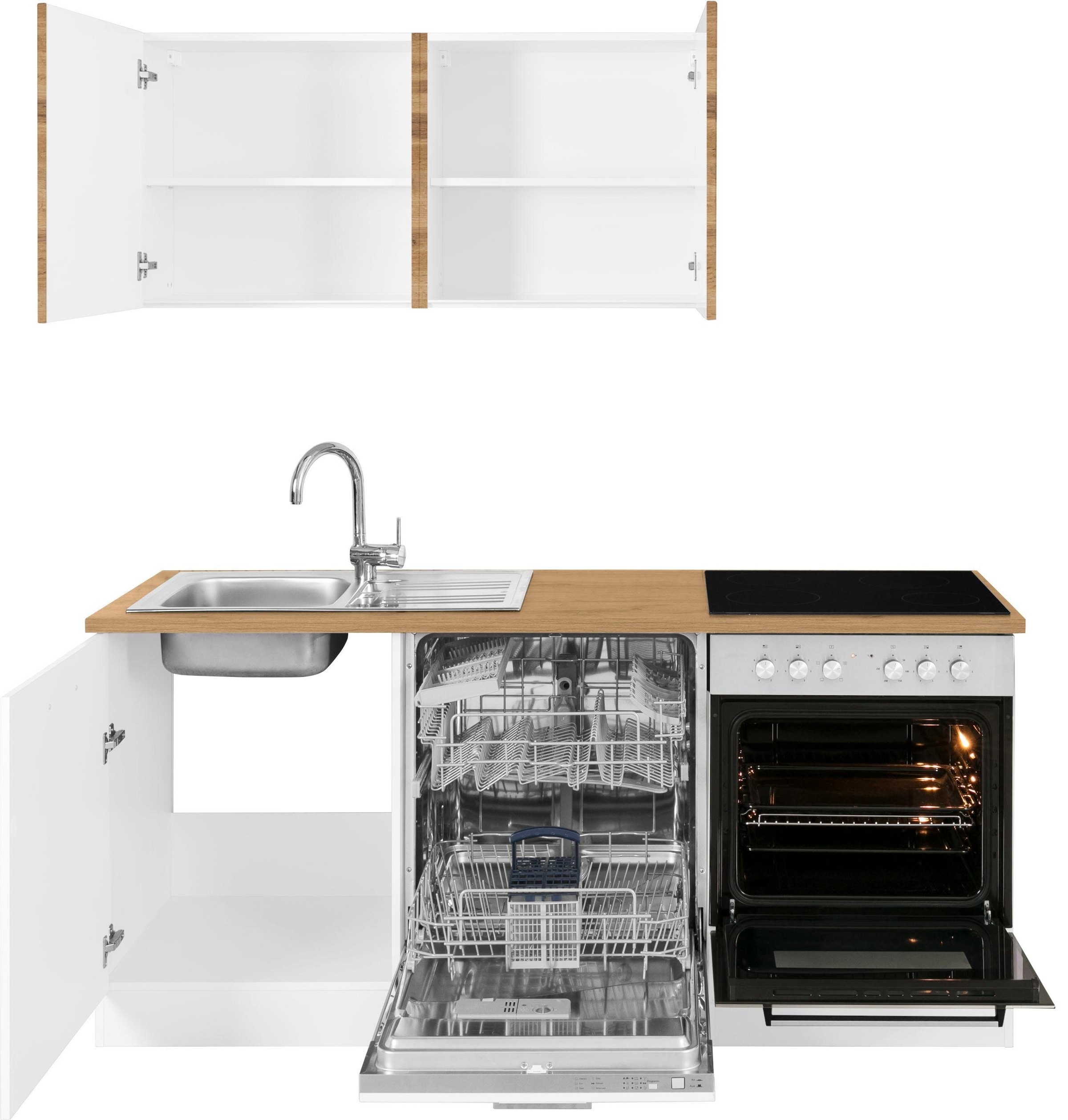 HELD MÖBEL Küchenzeile »Kehl«, ohne E-Geräte, Breite 180 cm, für Geschirrspülmaschine