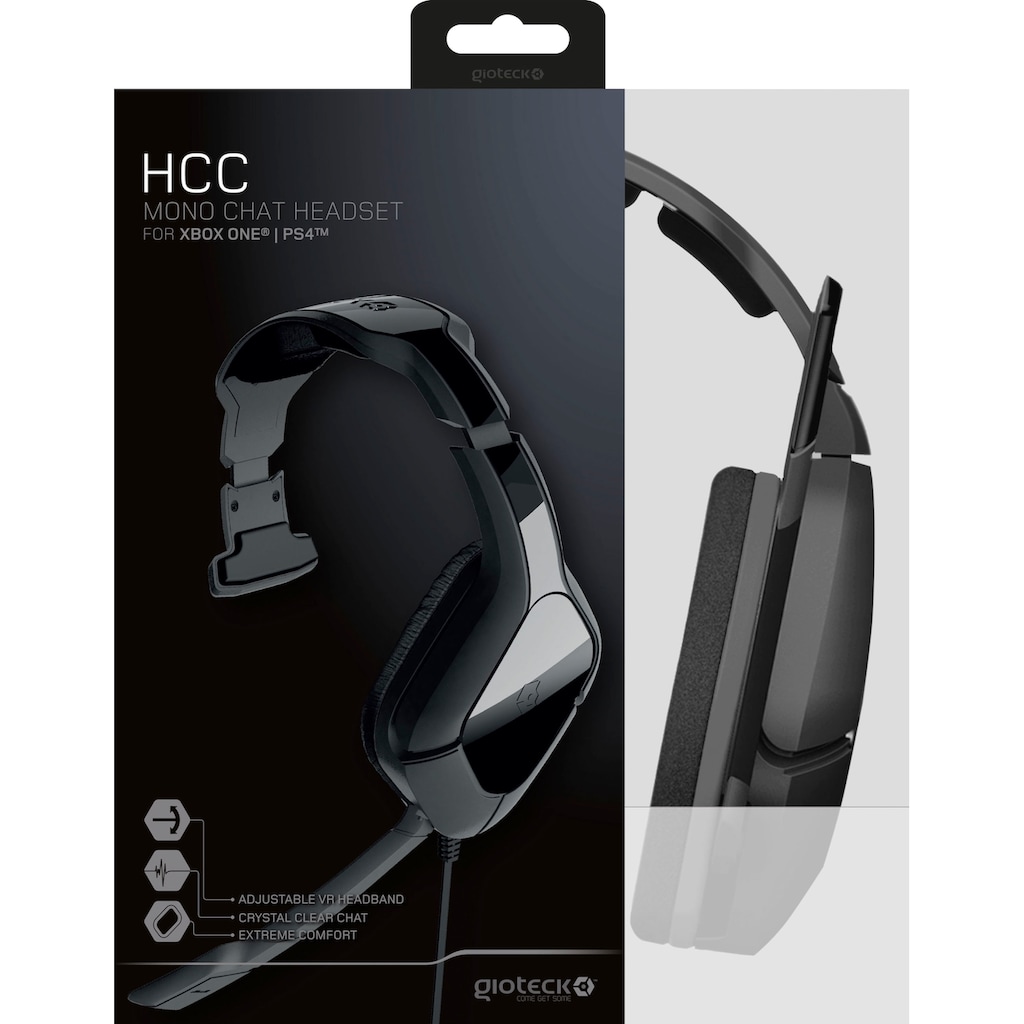 Gioteck Gaming-Headset »Gioteck GI014502 HCC Mono«, Mikrofon abnehmbar-Noise-Cancelling