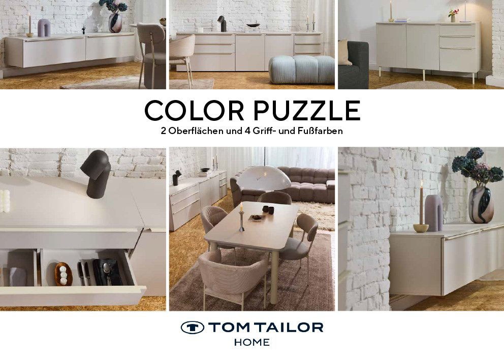 TOM TAILOR HOME Sideboard Lowboard, Breite 165 cm,3 Türen,1 Schublade, viel Stauraum