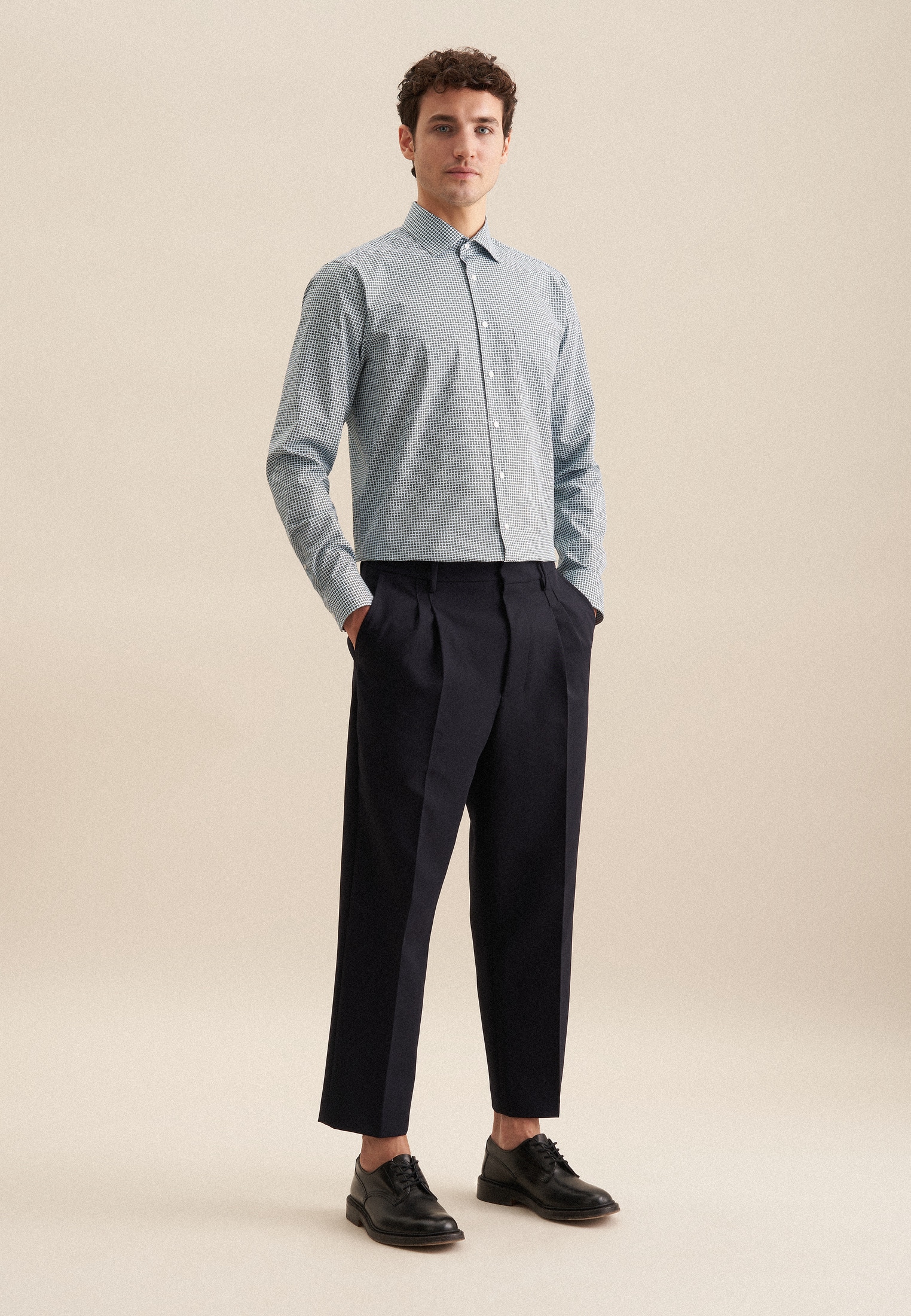 seidensticker Businesshemd »Regular« Regular 1/1 Kentkragen Druck