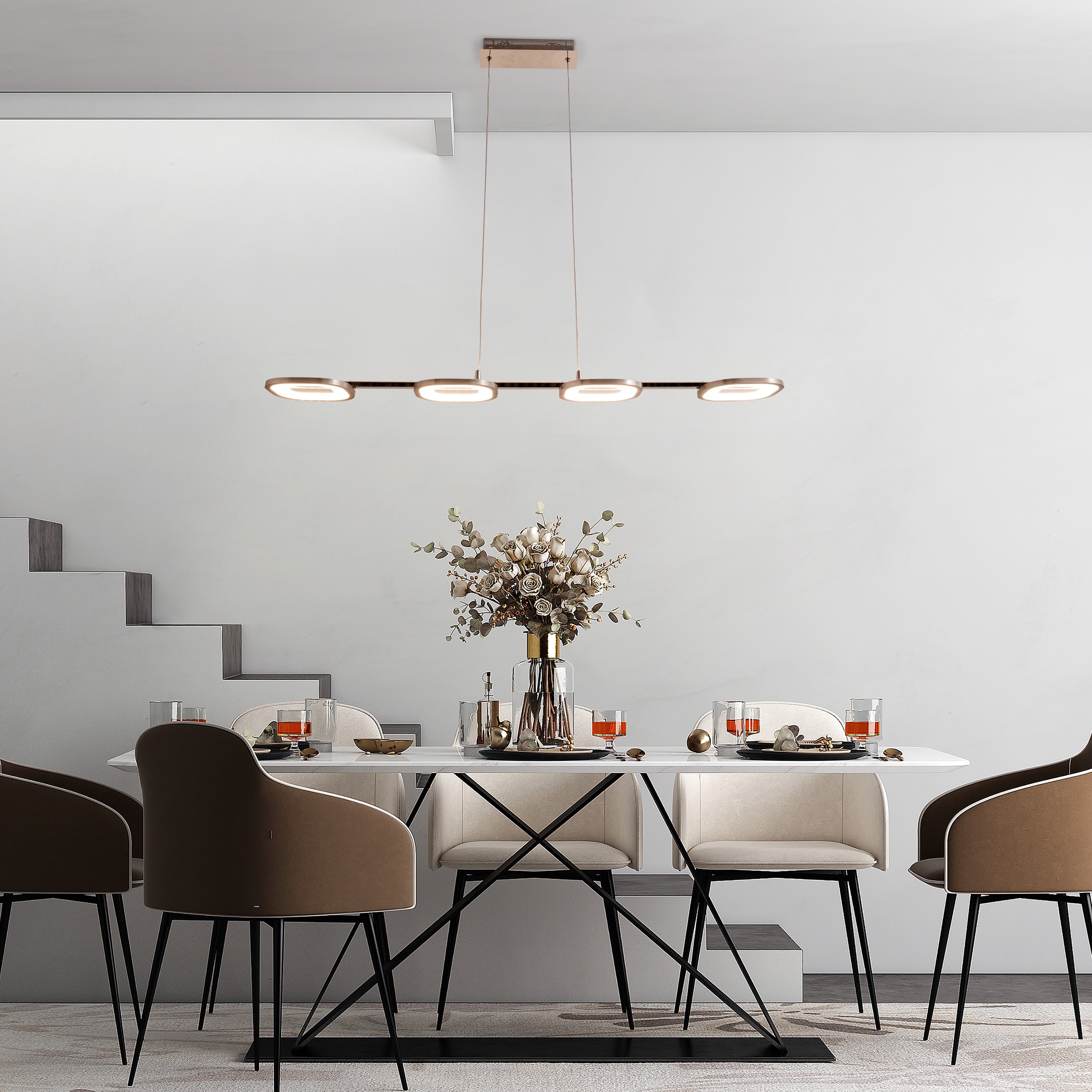 näve LED Pendelleuchte »Beam«, 4 flammig, Leuchtmittel LED-Modul   LED fest günstig online kaufen