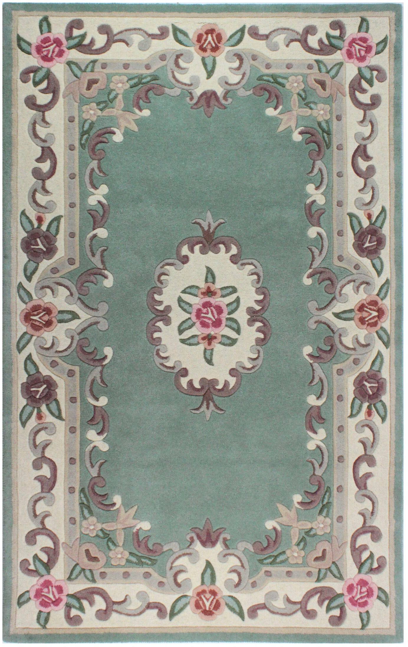 FLAIR RUGS Wollteppich »Aubusson« rechteckig 10 mm Höhe Wolle, Teppich, Wohnzimmer, Schlafzimmer, Esszimmer