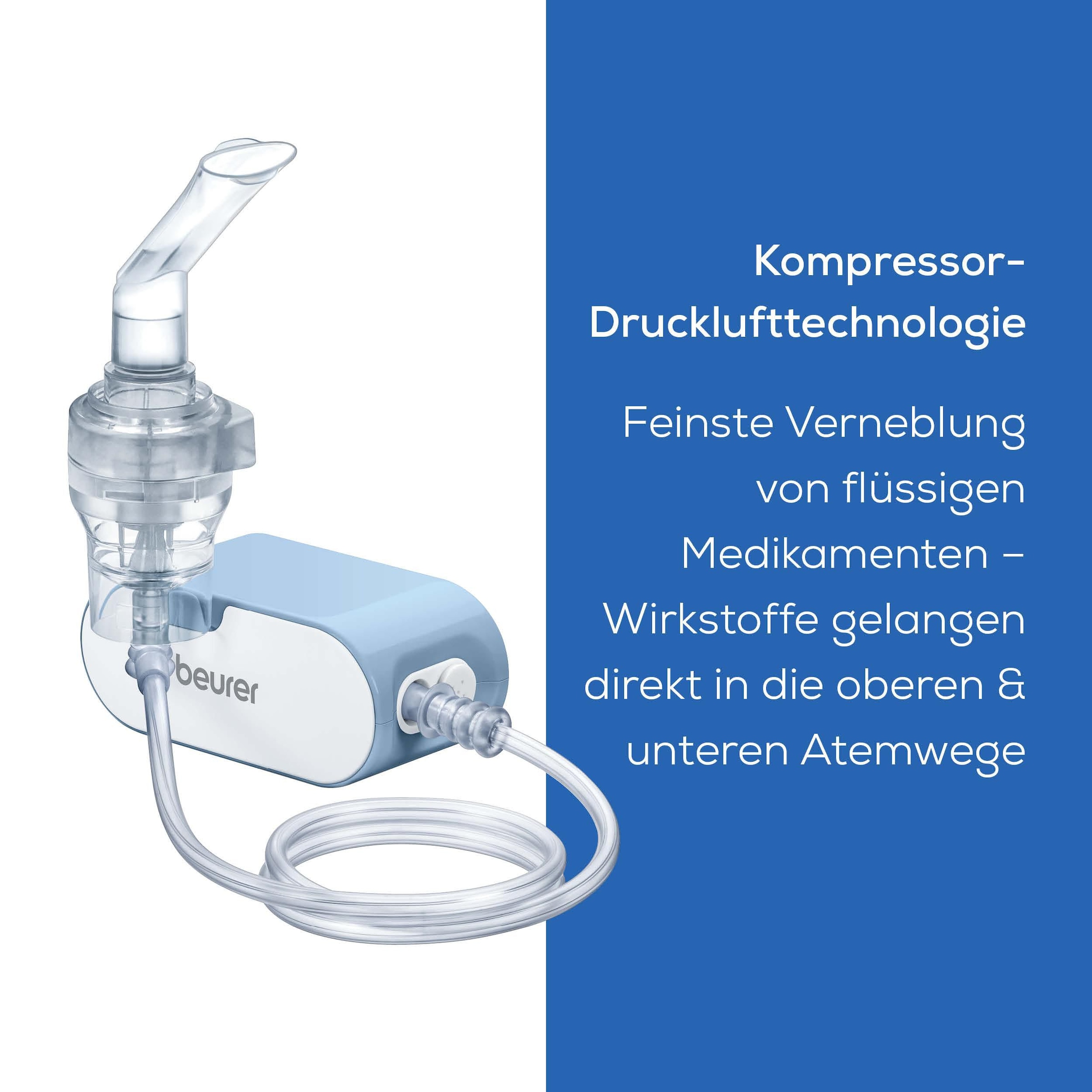 BEURER Inhalationsgerät »IH 60 zur Behandlung der oberen und unteren Atemwege«, Entspannte Anwendung durch flüsterleisten Betrieb