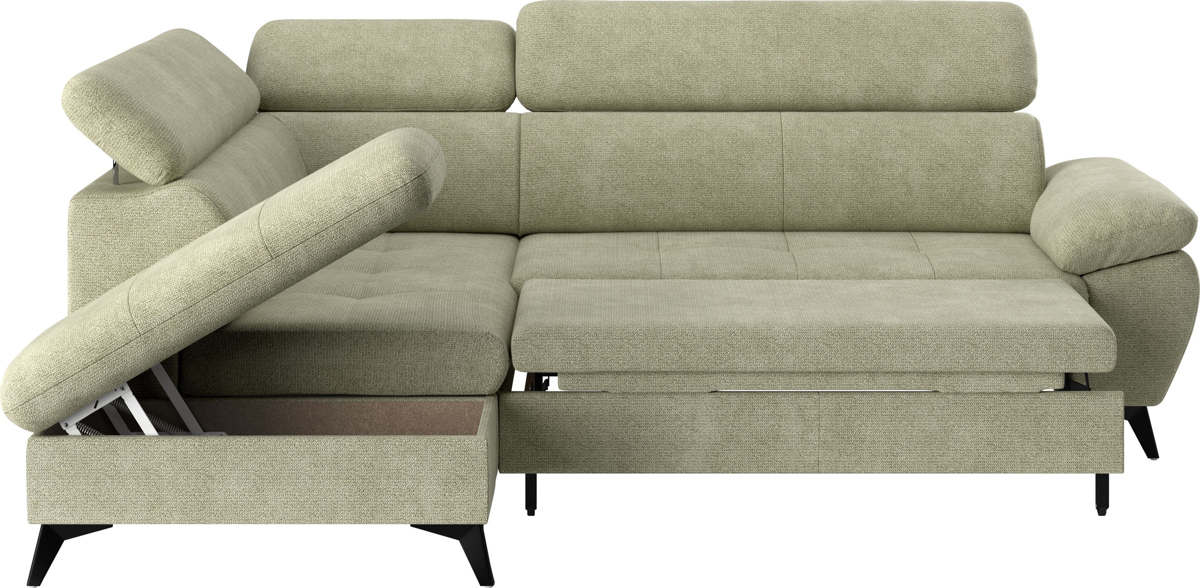 COTTA Ecksofa »Hudson L-Form«, mit Kopfteilverstellung, wahlweise mit Bettfunktion & Bettkasten