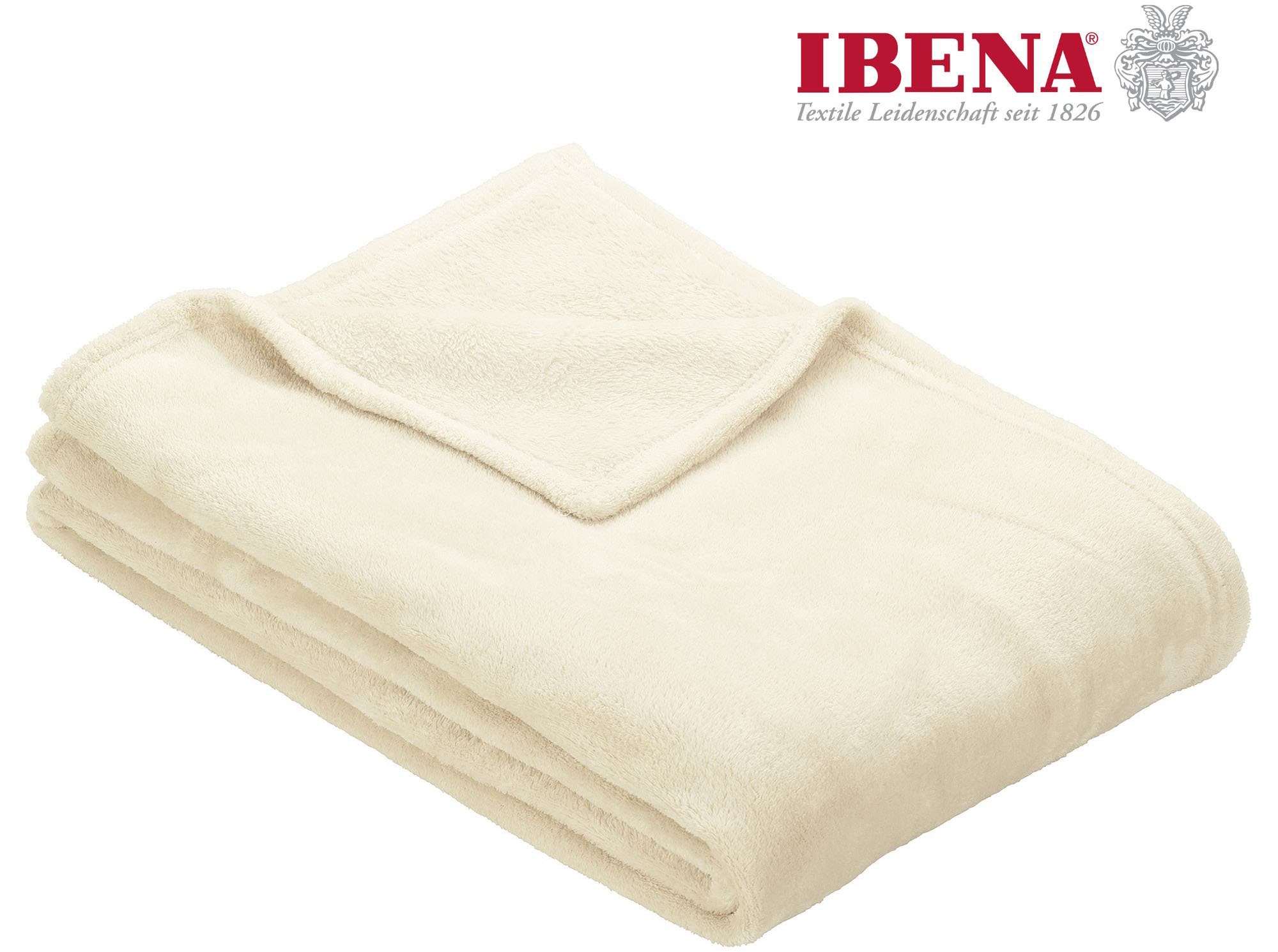 IBENA Wohndecke »Uni Fleecedecke Olbia«, einfarbig schick, Kuscheldecke günstig online kaufen