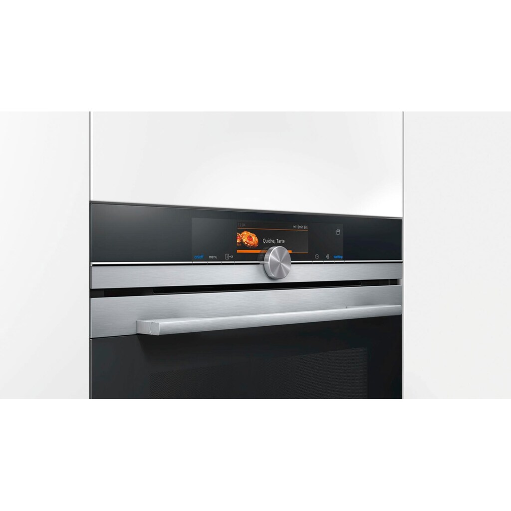 SIEMENS Dampfbackofen »CS658GRS7«, iQ700, CS658GRS7, mit 1-fach-Teleskopauszug, ecoClean Plus