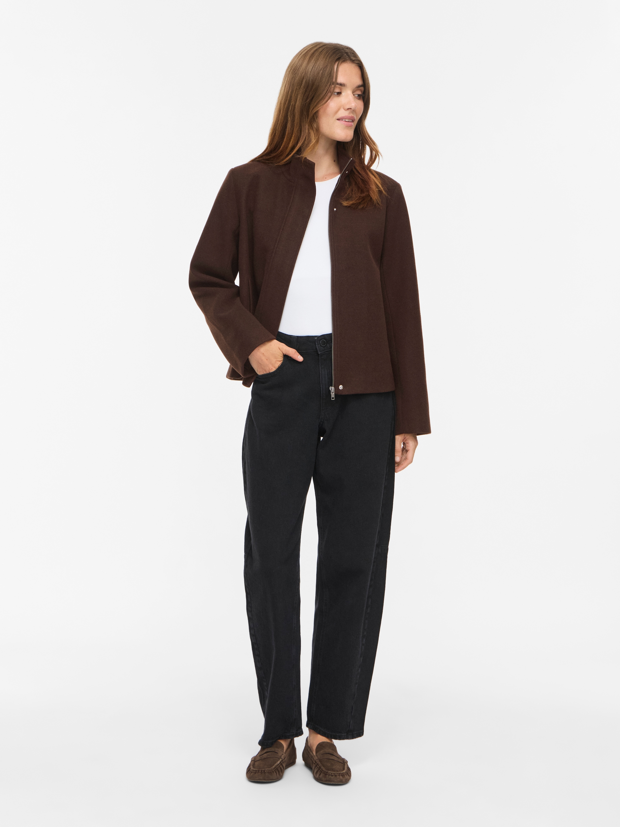 Vila Kurzjacke »VICLAUDIA L/S HIGH NECK SHORT JKT- NOOS« Kunstfaser
