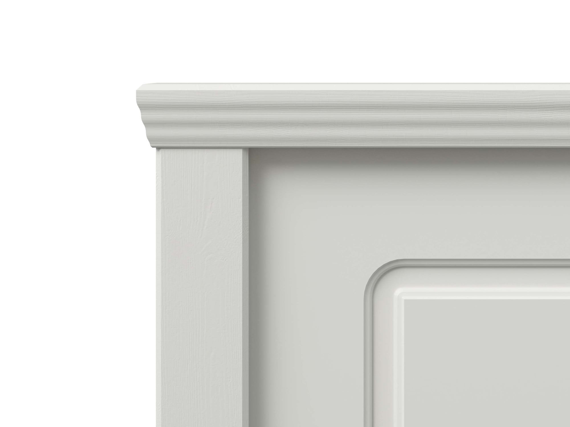 OTTO home Bett »Fredegard, skandinavischer Stil, vielseitig kombinierbar, 2 Breiten« 180er oder 140er Breite,  teilmassiv, Sprossen am Kopfteil, mit Lattenrost, Kassettenoptik