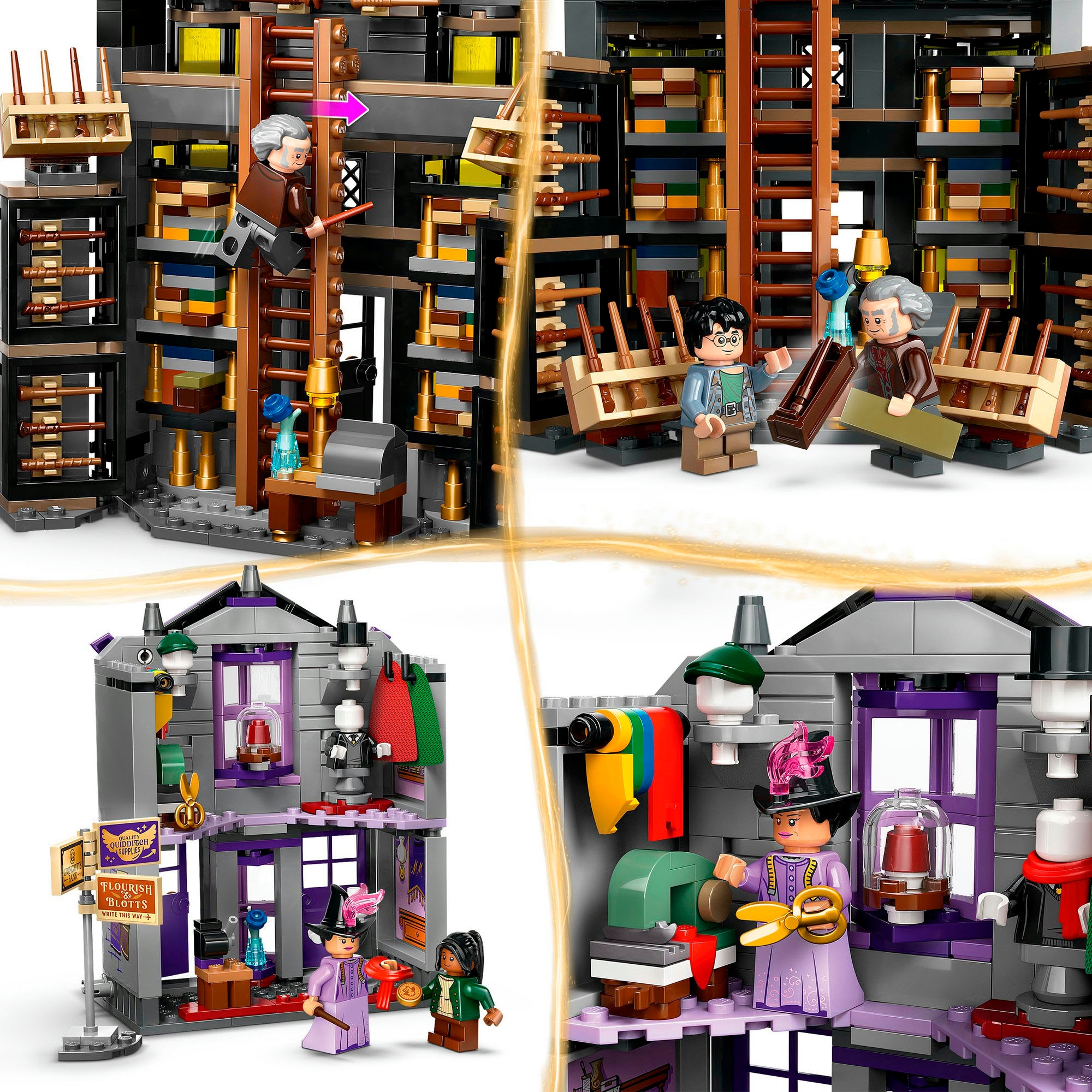 LEGO® Konstruktionsspielsteine »Ollivanders™ & Madam Malkins Anzüge (76439), LEGO Harry Potter™«, (744 St.), Made in Europe