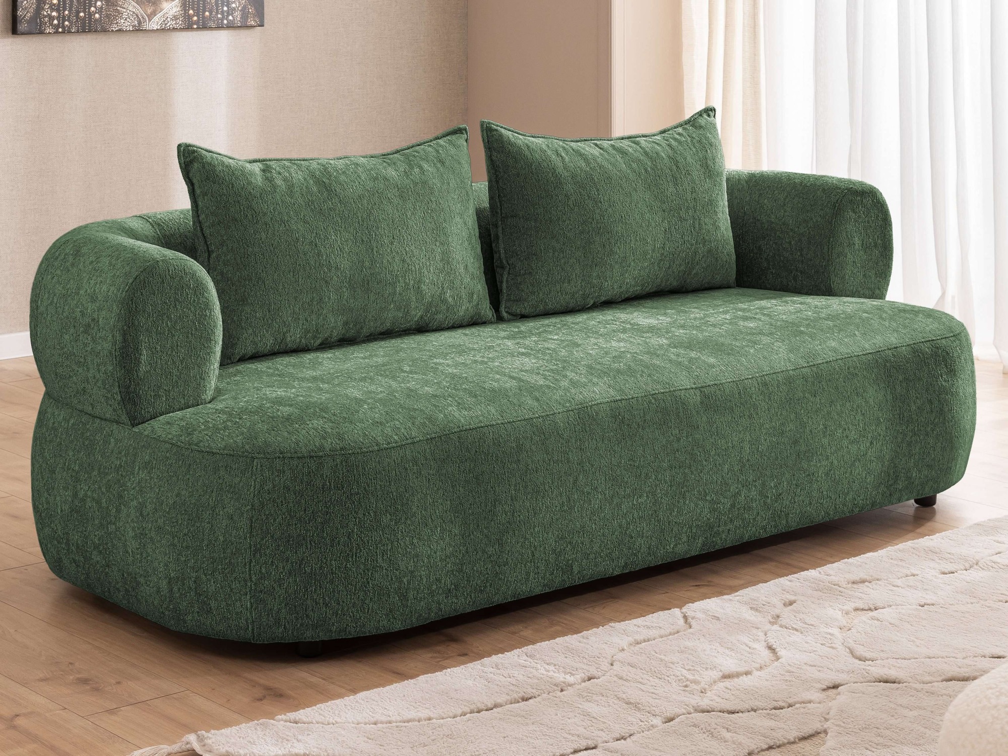 Home affaire 3-Sitzer »LUSSAC 3-Sitzer Design-Sofa mit Zierkissen, Maße B/T günstig online kaufen