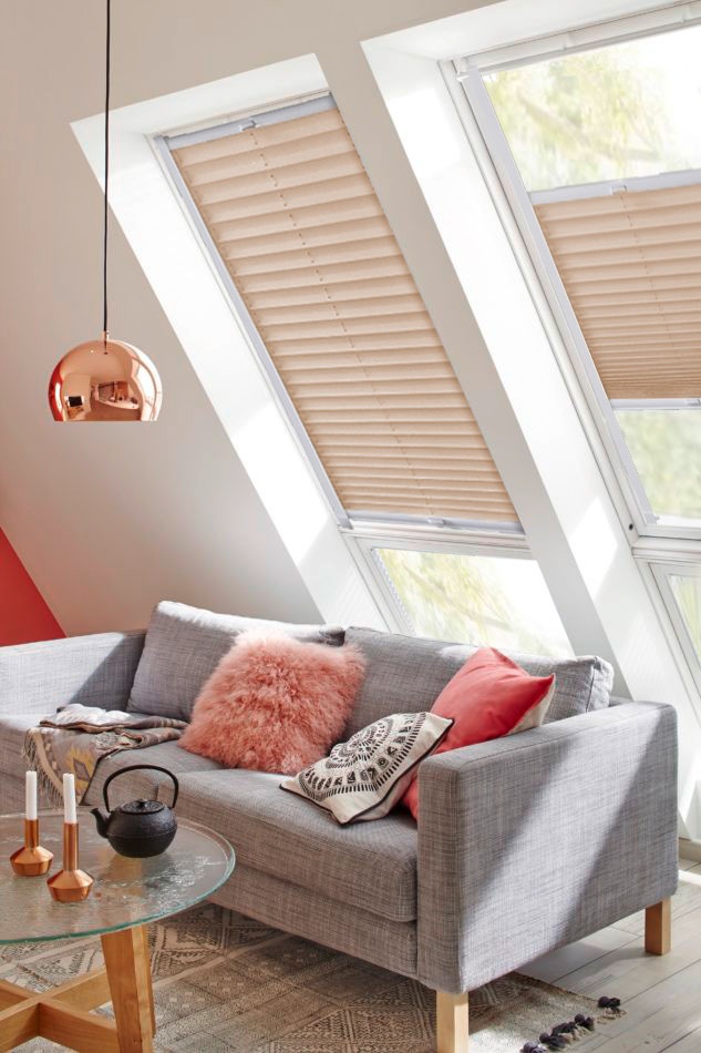 sunlines Dachfensterplissee "StartUp Style Crepe" Lichtschutz verspannt mit günstig online kaufen