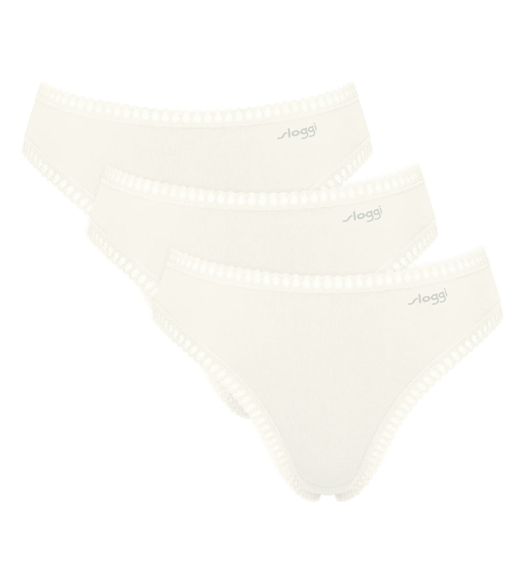 sloggi Slip »GO Crush« 3er Pack,  mit Spitzendetails, Multipack, hoher Beinausschnitt