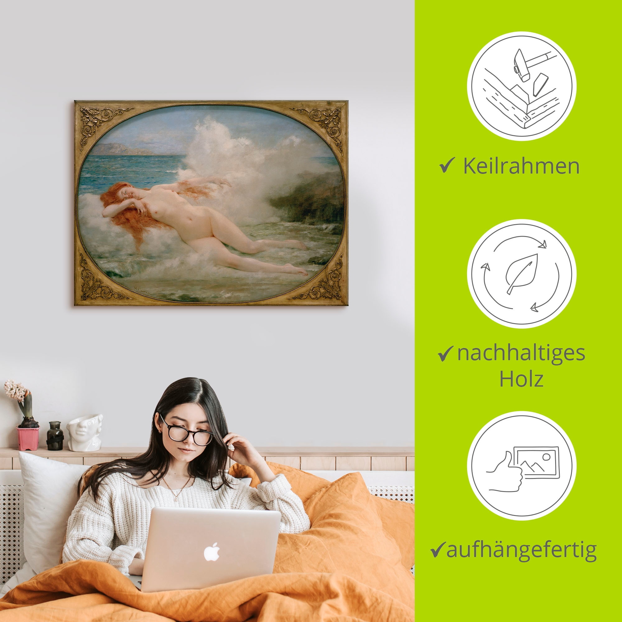Artland Wandbild »Geburt der Venus«, Gottes Bilder, (1 St.), als Alubild, Outdoorbild, Leinwandbild, Poster in verschied. Größen