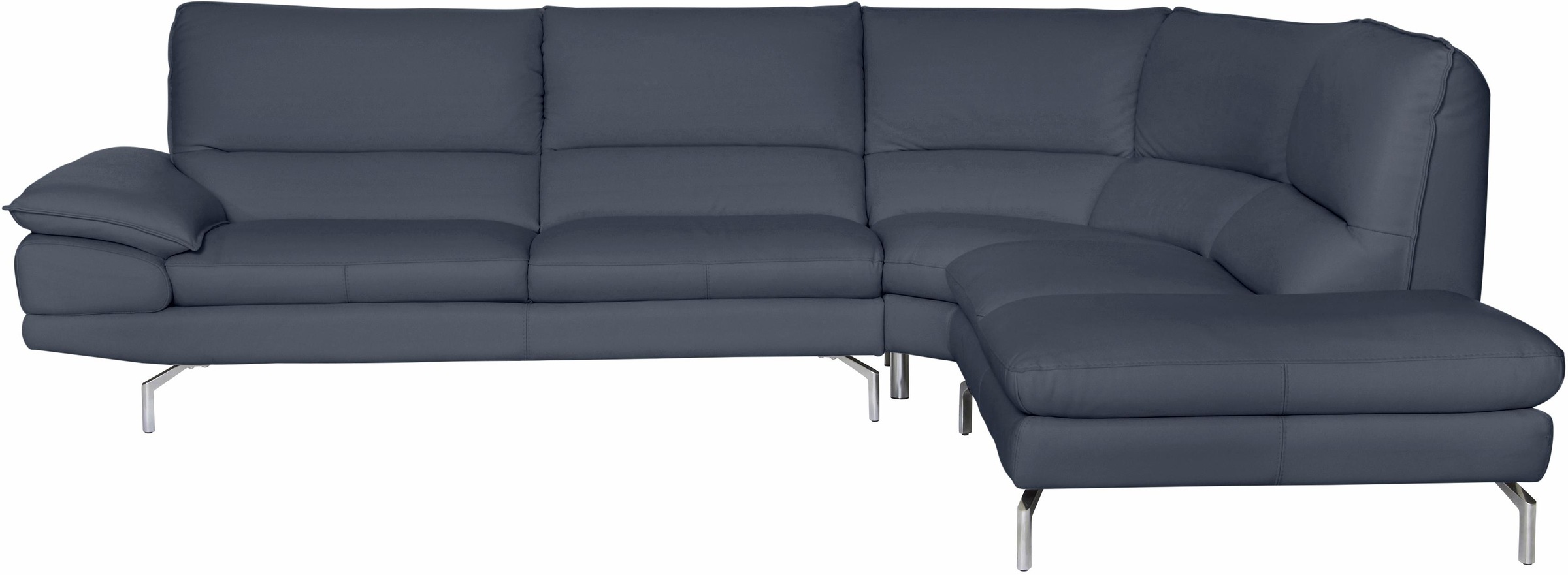 CALIA ITALIA Ecksofa »Dave, italienisches Designsofa L-Form, erstklassiger Sitzkomfort«, Ottomane wahlweise links oder rechts, in zwei tollen Lederqualitäten