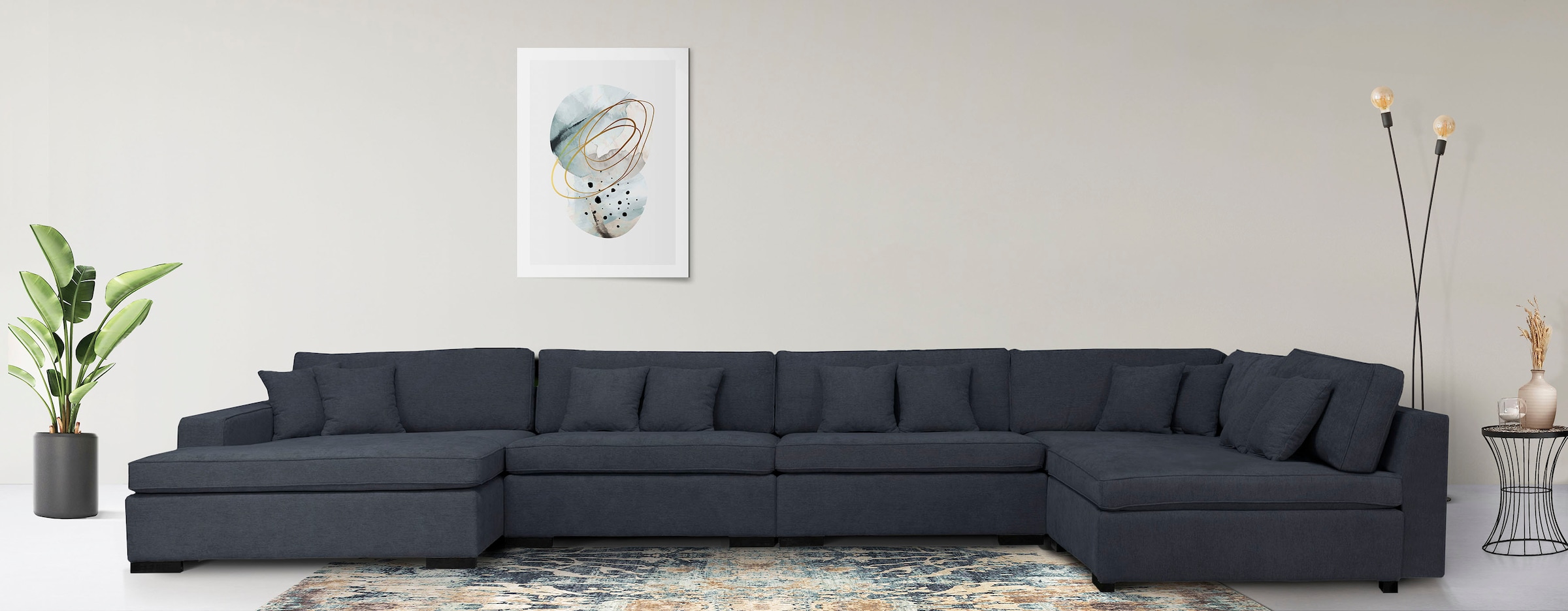 Home affaire Wohnlandschaft »Skara U-Form«, Lounge-Sofa mit Federkernpolste günstig online kaufen