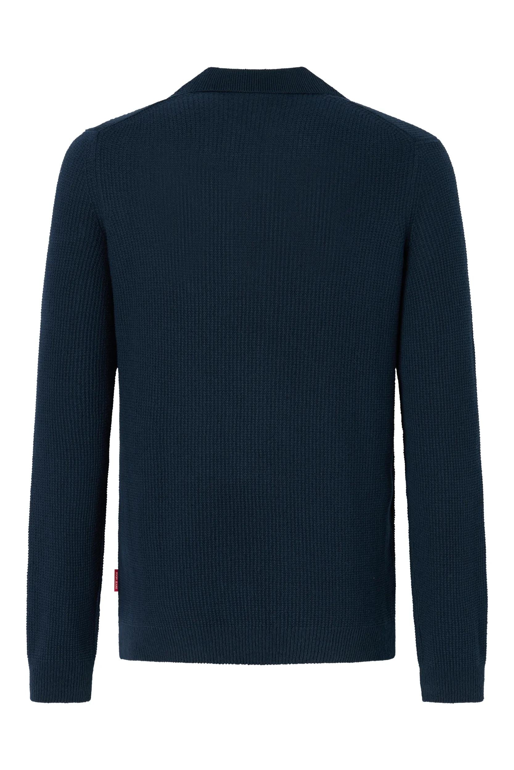 Joop Jeans Polokragenpullover »Ove« mit feinem Strukturmuster