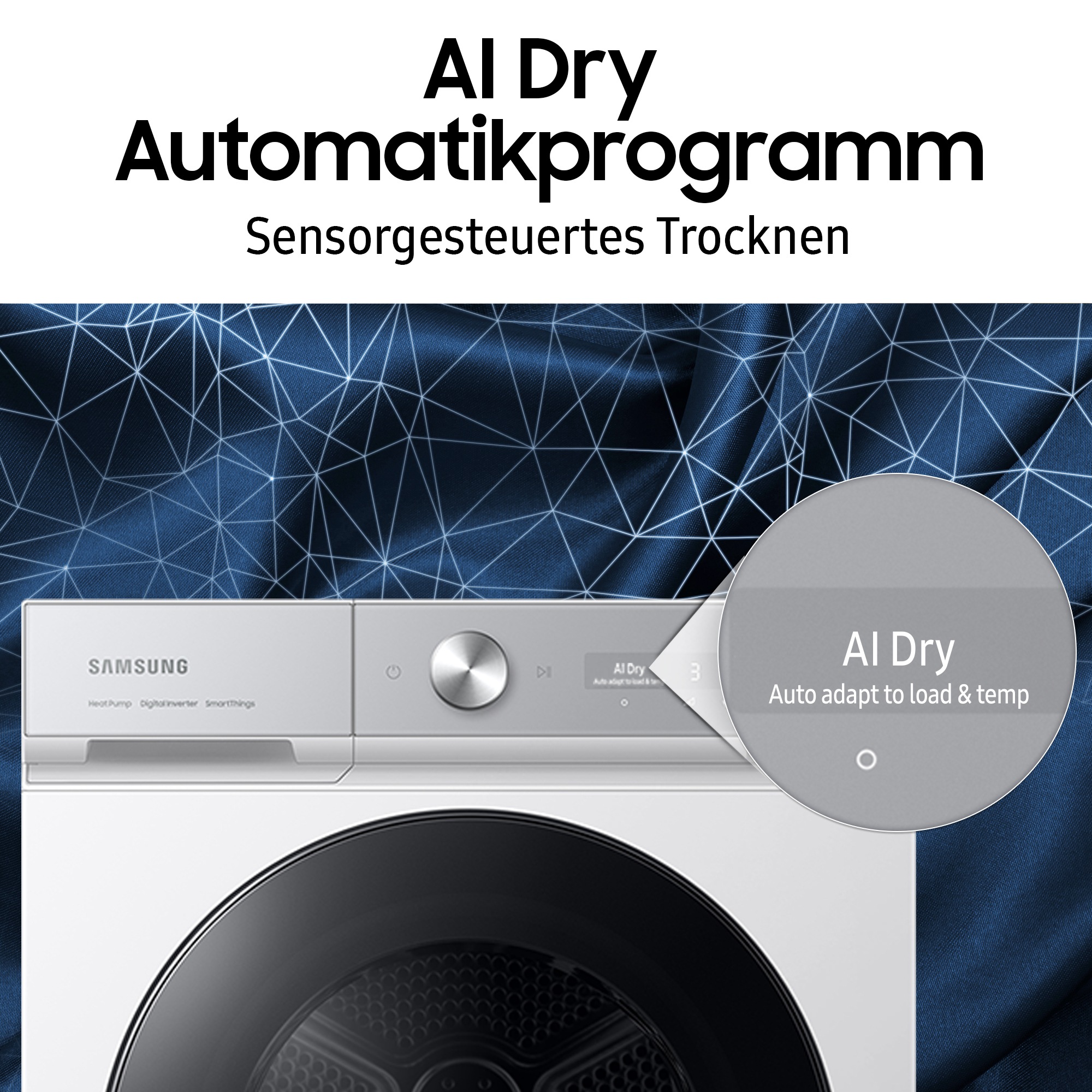 Samsung Wärmepumpentrockner »DV90BB7445GW«, 9 kg