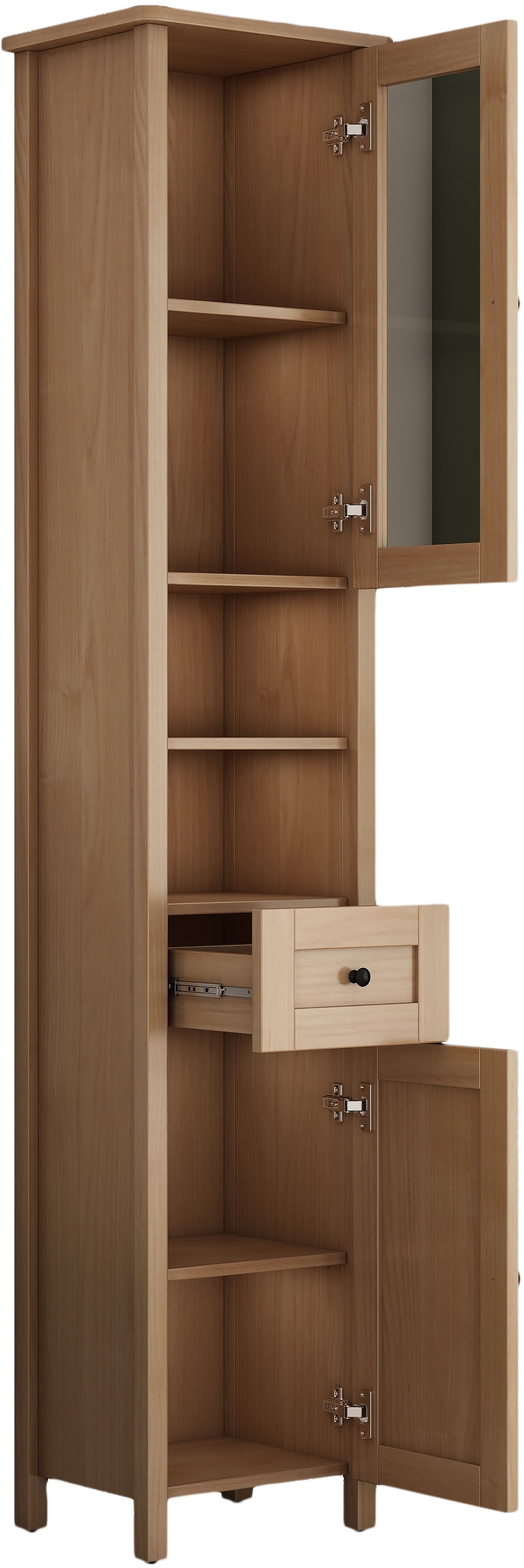 welltime Hochschrank »STOCKHOLM« Badschrank Breite 40cm mit Glastür