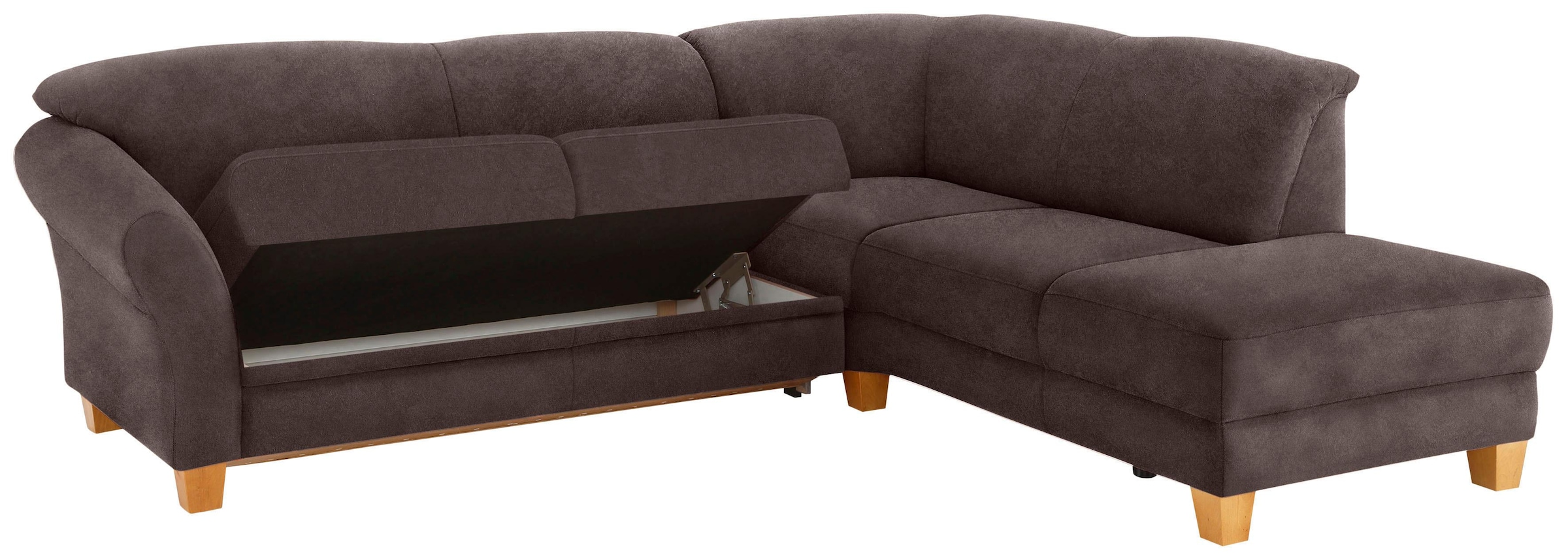 Home affaire Ecksofa »Gotland L-Form«, wahlweise mit Sitztiefenverstellung + Bettkasten