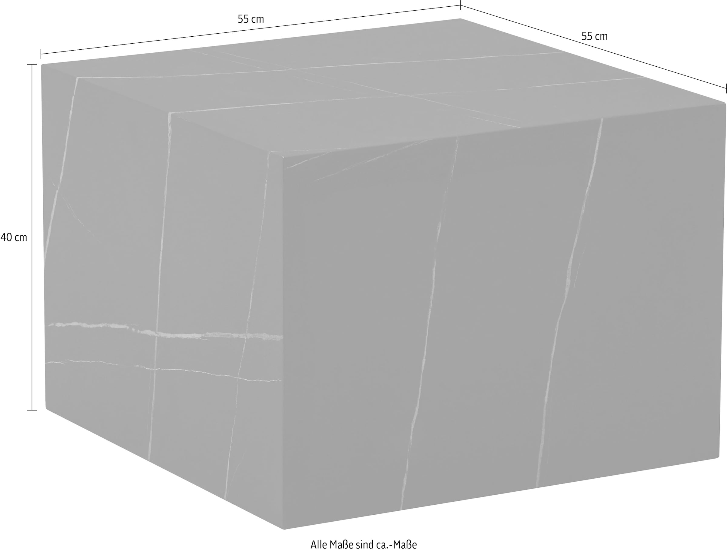 Kayoom Beistelltisch »Cuboid 125, modernes Design, robuste Konstruktion« 1 Stk. tlg. vielseitig einsetzbar, edle Oberfläche, robuste Konstruktion