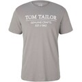 TOM TAILOR Rundhalsshirt, mit großem Logofrontprint