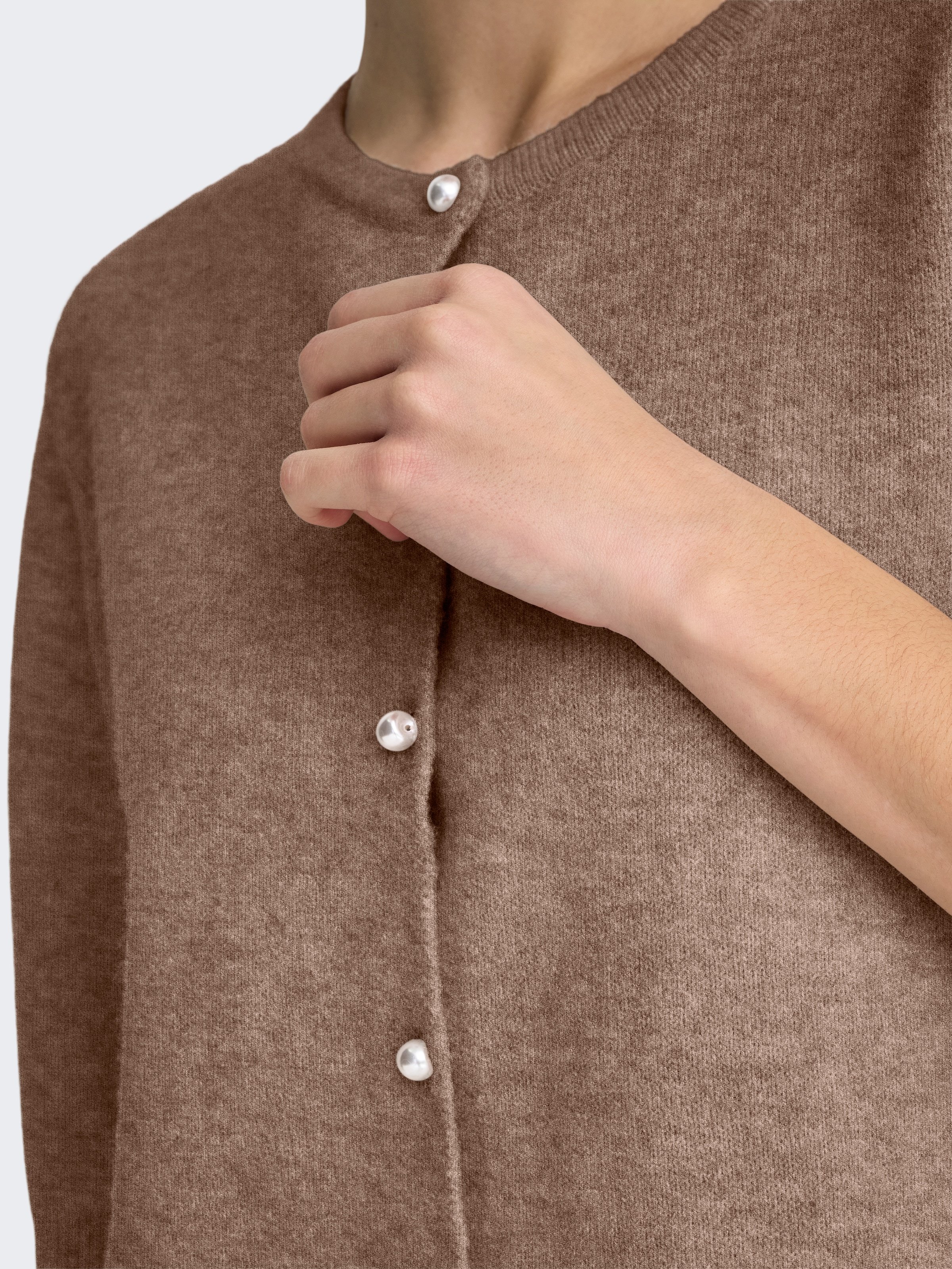 JDY Strickjacke »JDYRUE LIFE 2/4 PEARL CARDIGAN KNT« Materialmix,