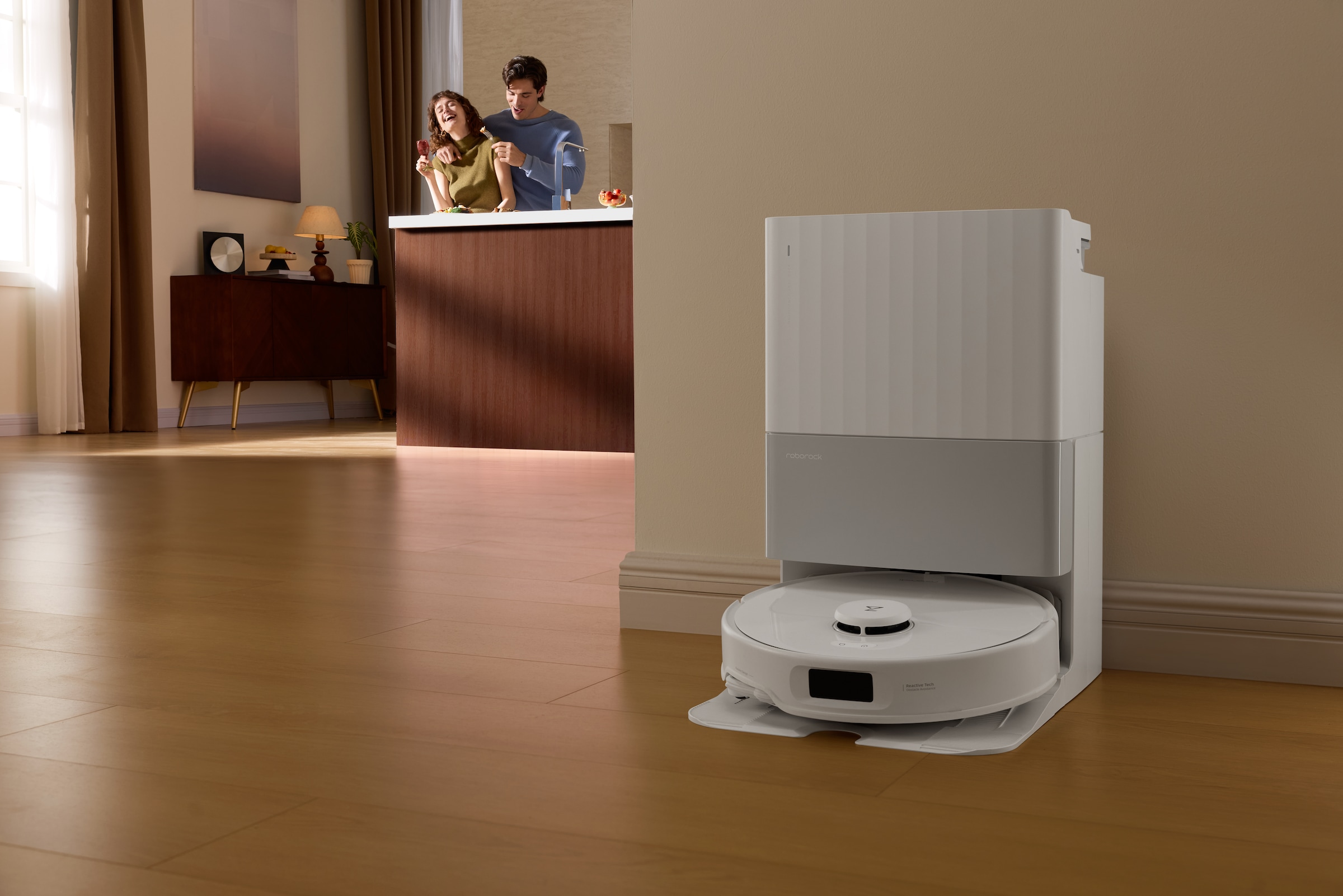 Roborock Saugroboter »Roborock Qrevo Edge 5V1 mit Wischfunktion, mehrstöckige Kartierung« intelligente Software, präzise Raumzuordnung, individ. Reinigungspläne