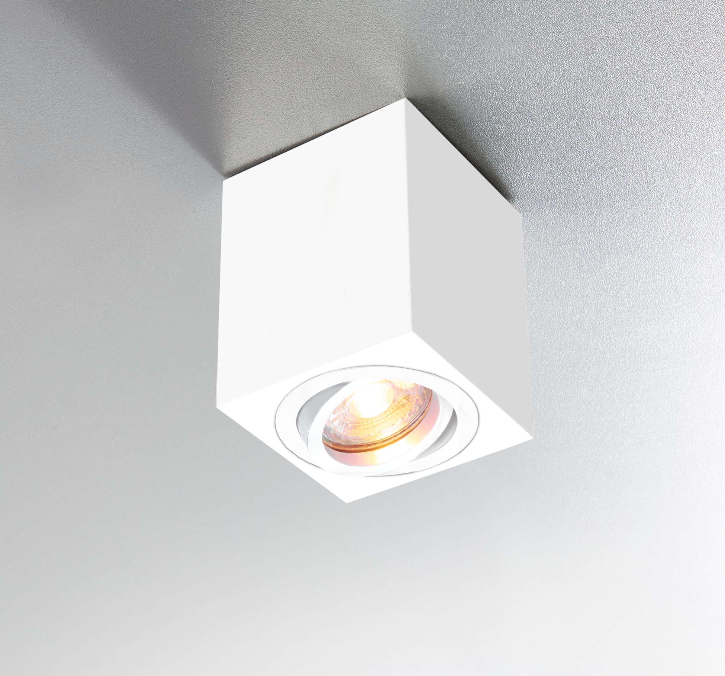 HEITRONIC Deckenleuchte »ADL8001«, 1 flammig, Leuchtmittel GU10 | ohne Leuchtmittel, Aufbauleuchte,Aufbaulampe, für Esszimmer, Flur, Wohnzimmer, schwenkbar