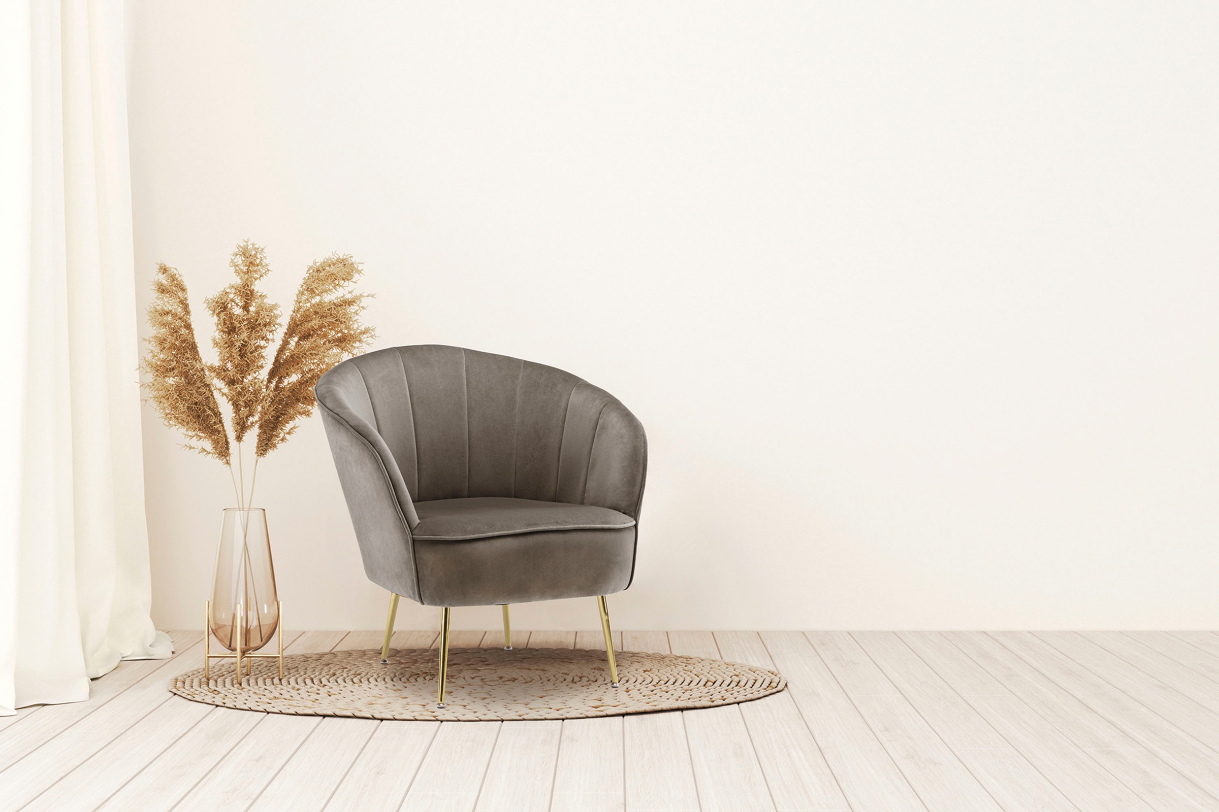 Kayoom Sessel »Poola 100, gemütlicher Cocktail-Sessel, edler Samtbezug«, (1 günstig online kaufen