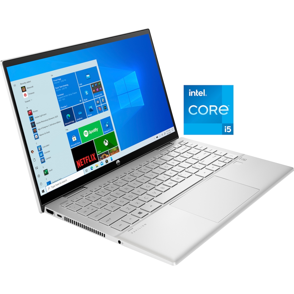 HP Convertible Notebook »Pavilion x360 14-dy0202ng«, (35,6 cm/14 Zoll), Intel, Core i5, Iris Xe Graphics, 512 GB SSDKostenloses Upgrade auf Windows 11, sobald verfügbar