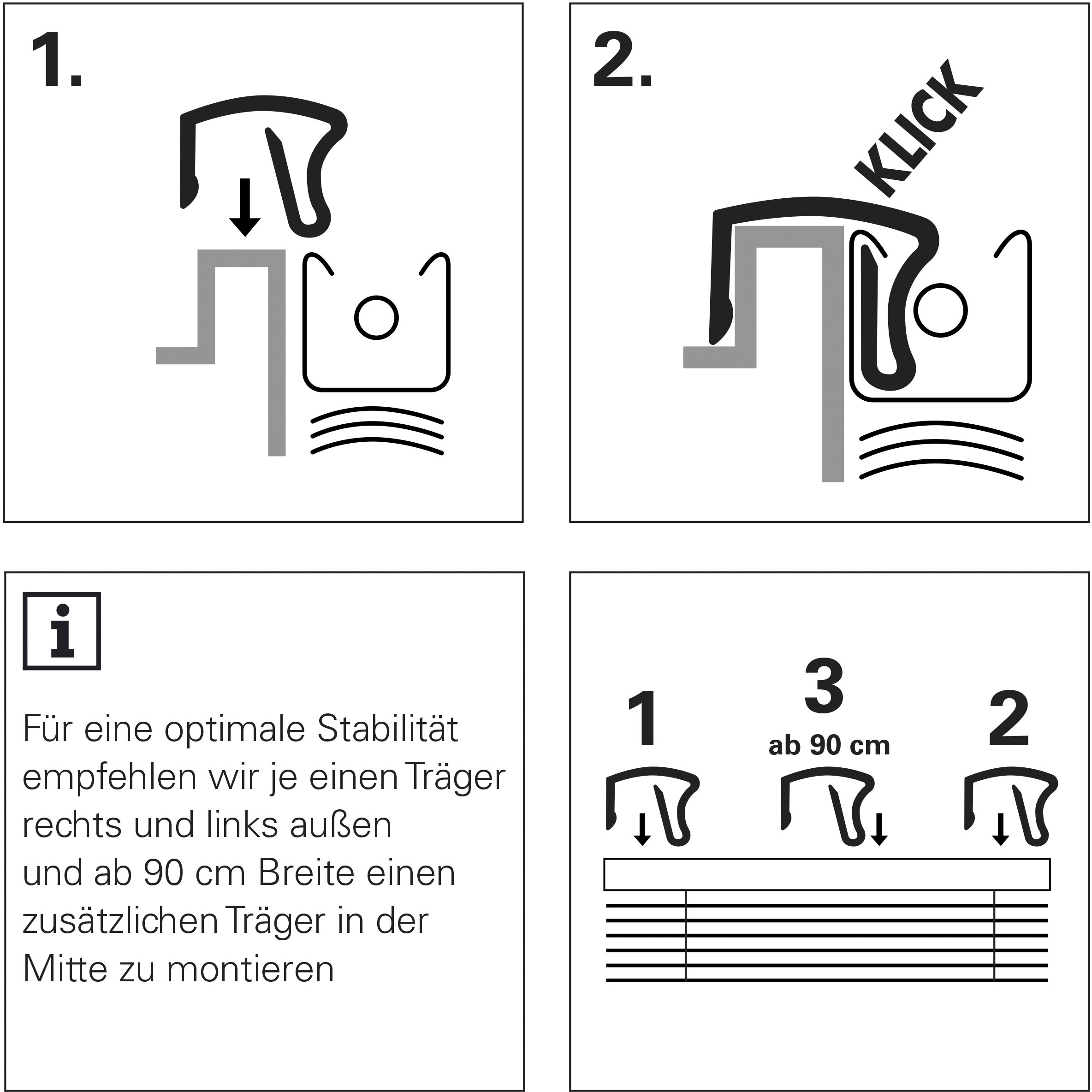 GARDINIA Sichtschutzbefestigung »Klemmhalter für Aluminium-Jalousien«, (2 St.),  für Aluminium-Jalousien online kaufen