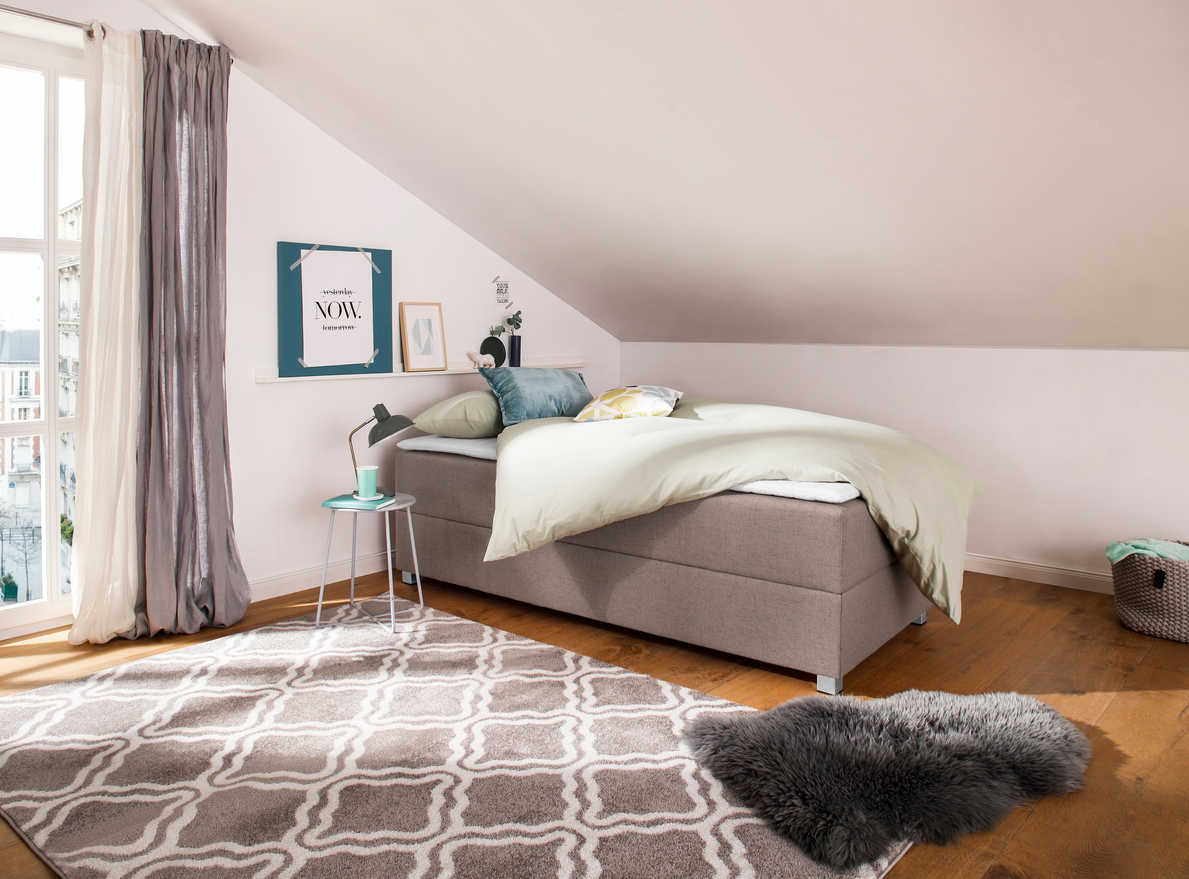 INOSIGN Boxbett »Alexis«, ohne Kopfteil - ideal für Räume mit Dachschrägen; in 4 Breiten
