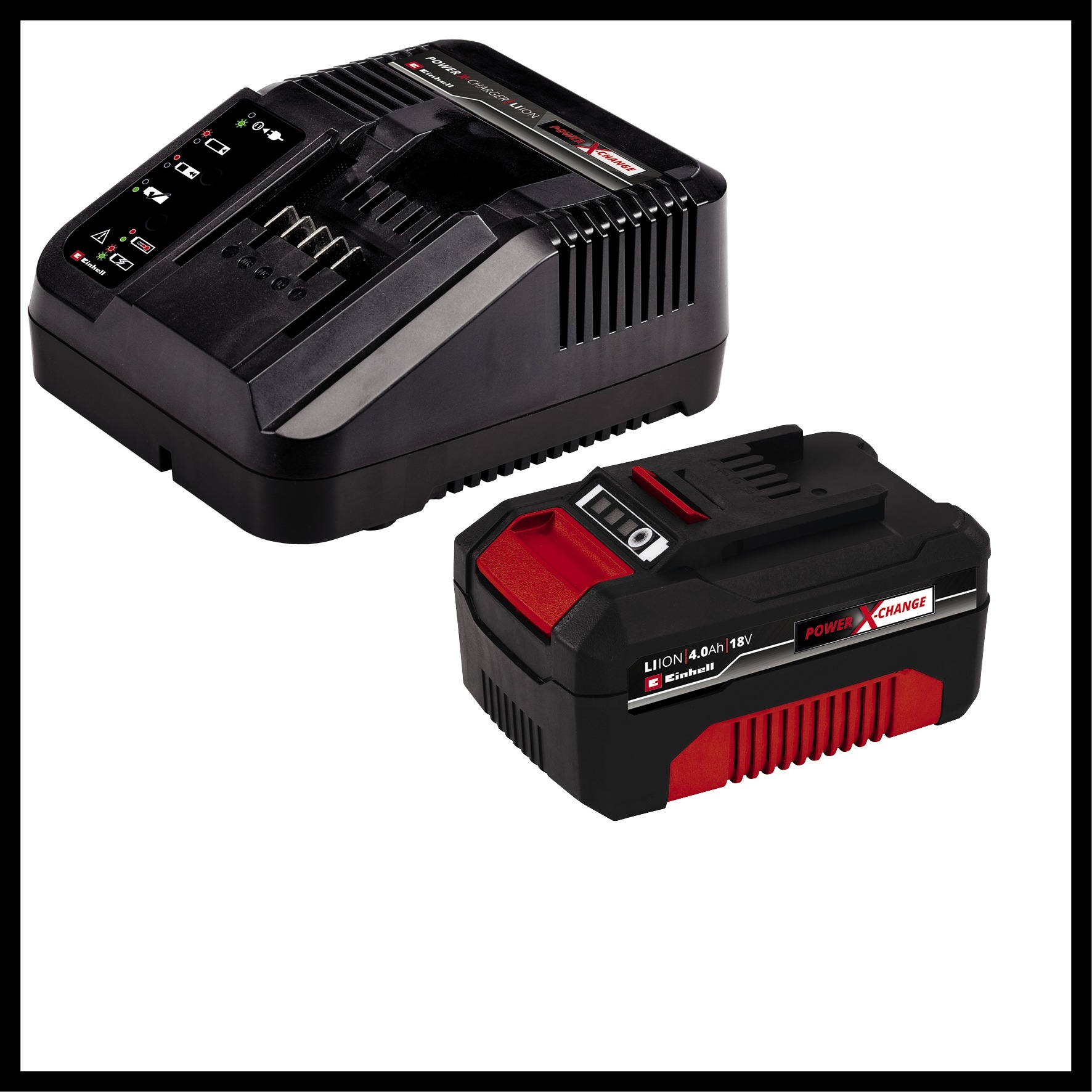 Einhell Akkurasenmäher »GE-CM 18/33 Li und Akku-Rasentrimmer GC-CT 18/24 Li Set«, Mitglieder der Power X-Change Familie, mit Akku und Ladegerät