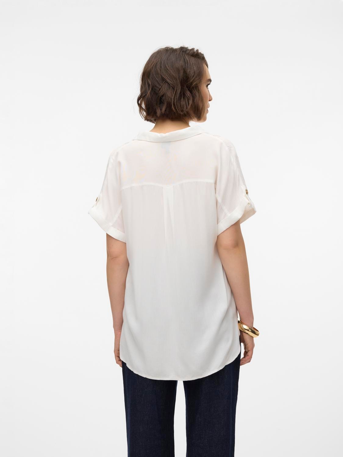Vero Moda Kurzarmbluse »VMBUMPY S/S SHIRT WVN GA NOOS« Viskose, regular fit