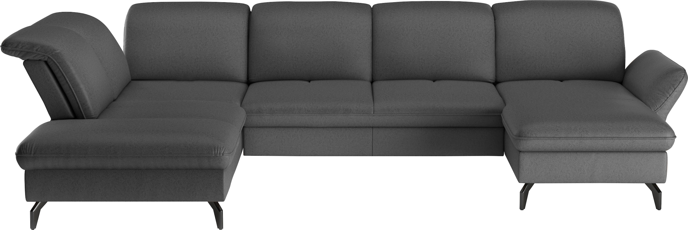 sit&more Wohnlandschaft »Leandro U-Form« Wahlweise mit Bett-, Kopfteil - un günstig online kaufen