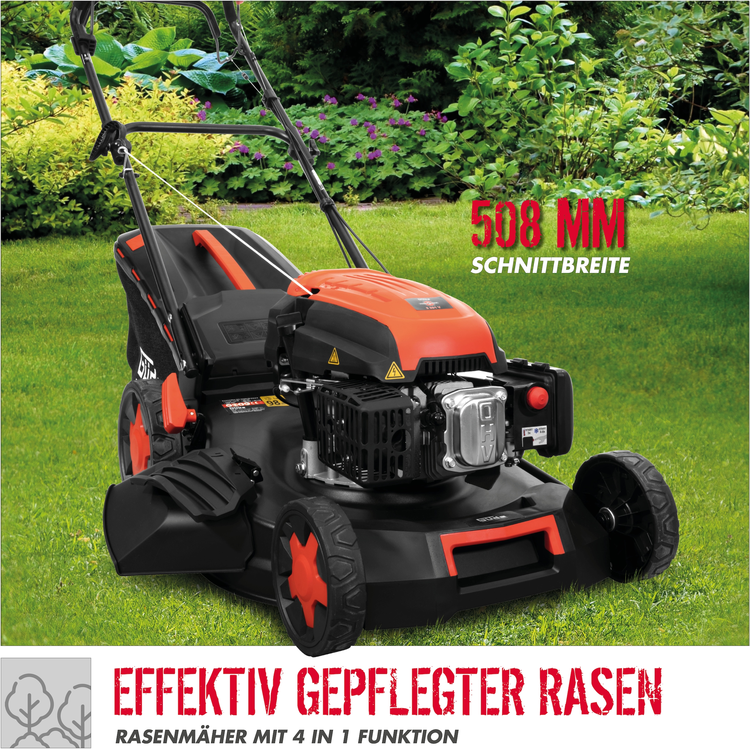 Güde Benzinrasenmäher »BIG WHEELER 514.6 R«, für große Rasenflächen bis 1800m²