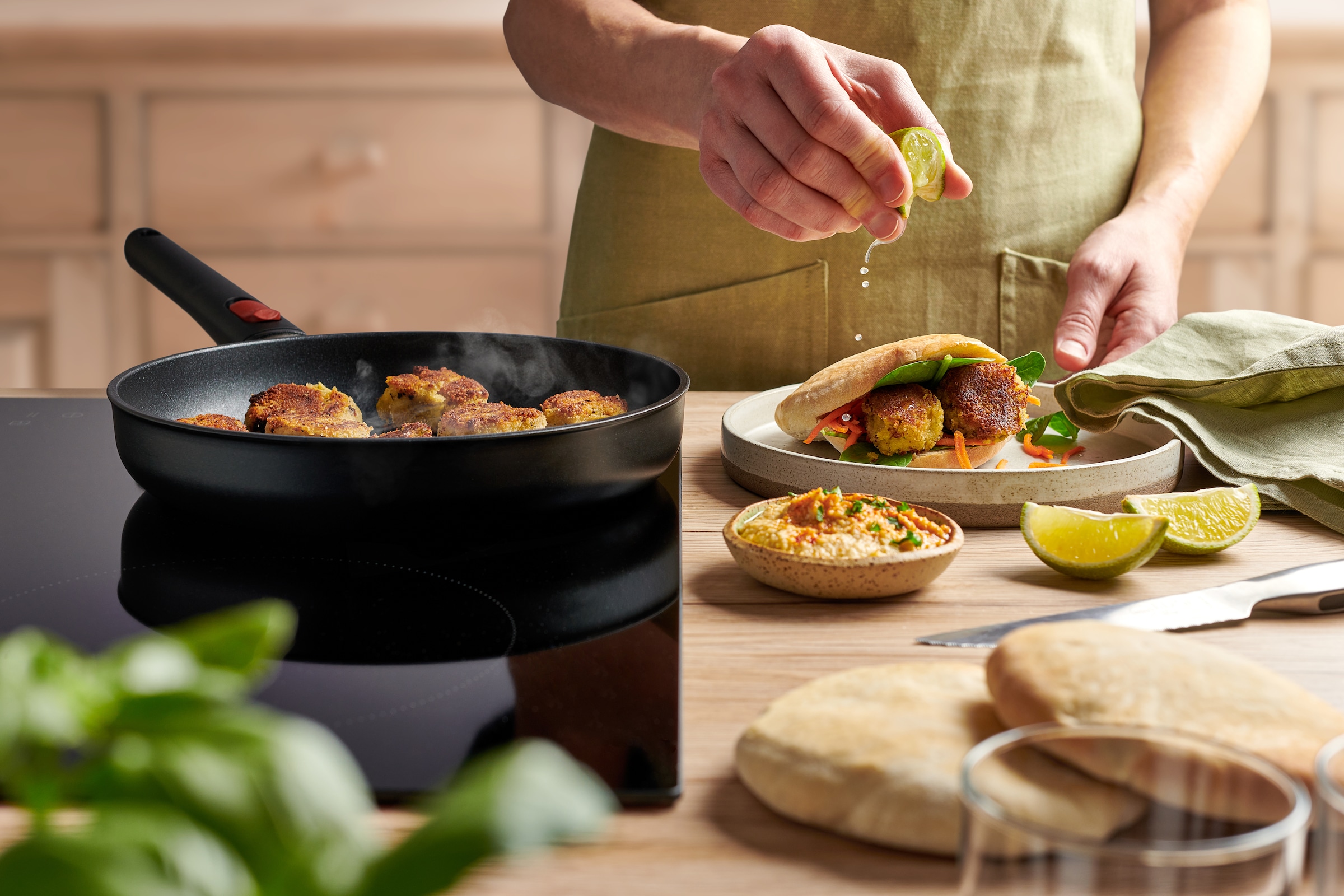 WOLL MADE IN GERMANY Pfannen-Set »Eco Lite QXR« Aluminium Set, 4 Stk. tlg. Abnehmbarer Stiel, Antihaftbeschichtet