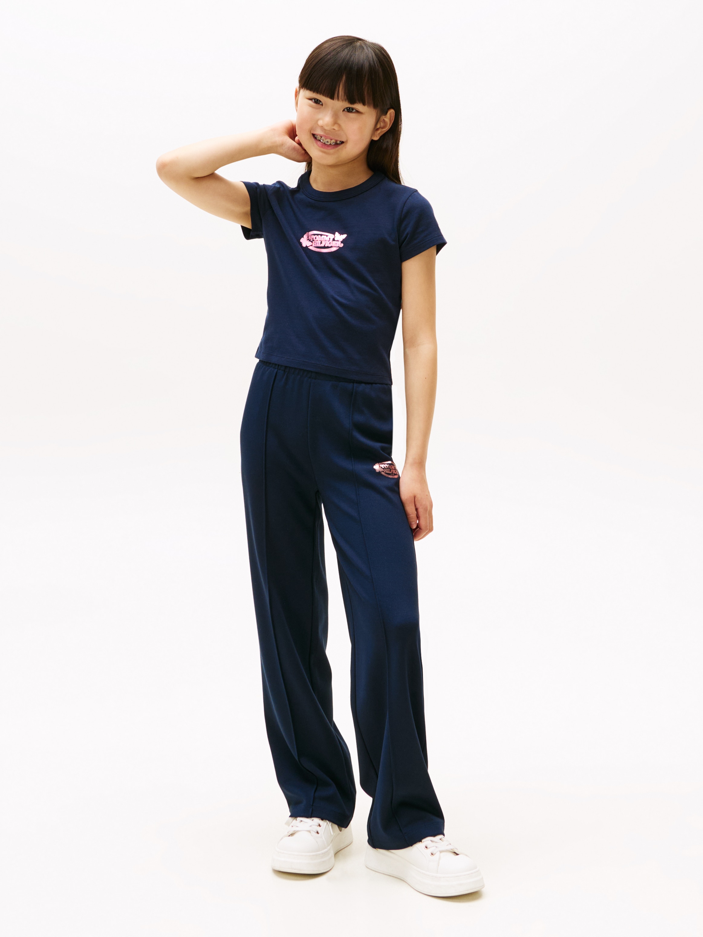 Tommy Hilfiger T-Shirt »BUTTERFLY GRAPHIC TEE SS« für Kinder bis 16 Jahre, mit glänzendem Druck