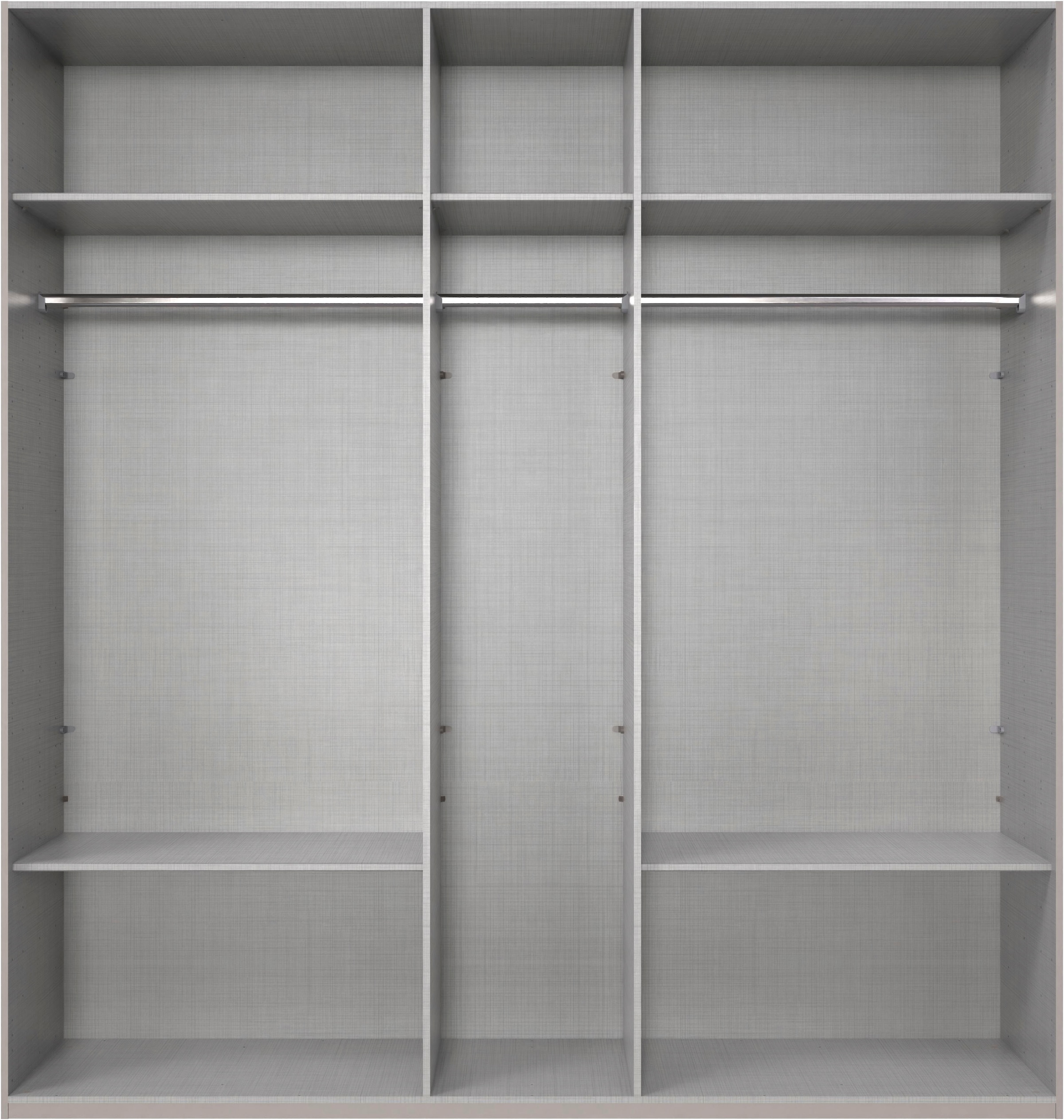 Wimex Kleiderschrank »Mugano,in 8 Breiten,3 Höhen,2 Tiefen, viele Farben, Made in Germany«, (in Basic oder Premium Ausstattung mit 2 weiteren Einlegeböden), mit langen Griffstangen aus Metall, wahlweise mit oder ohne Spiegel