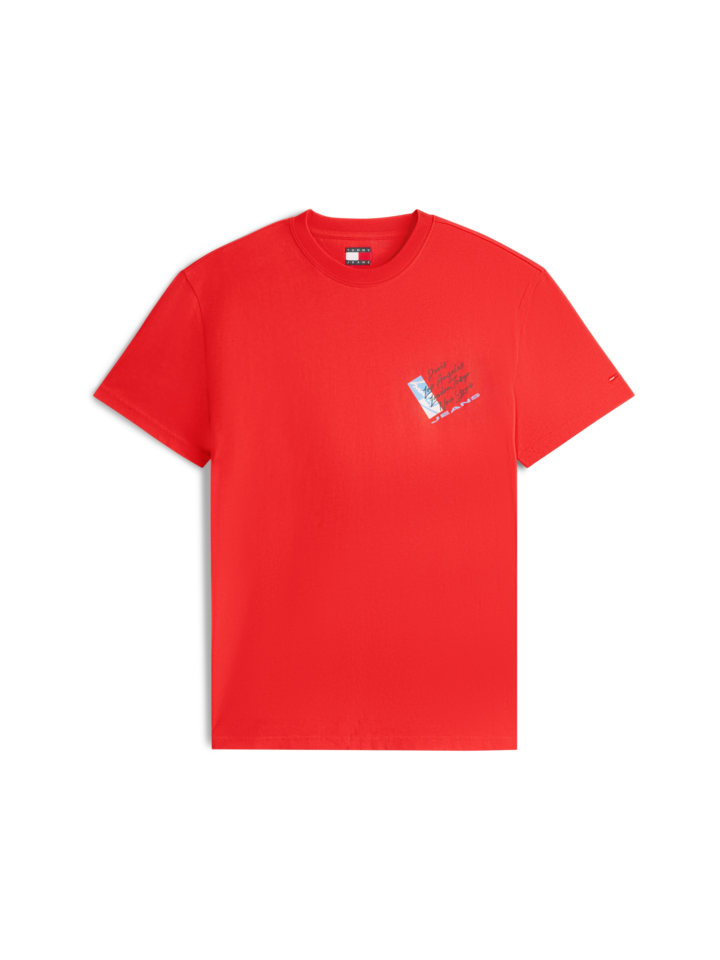 Tommy Jeans T-Shirt »TJM REGULAR FIT SIGN SHIFT« mit Label-Print, Baumwoll-Jersey