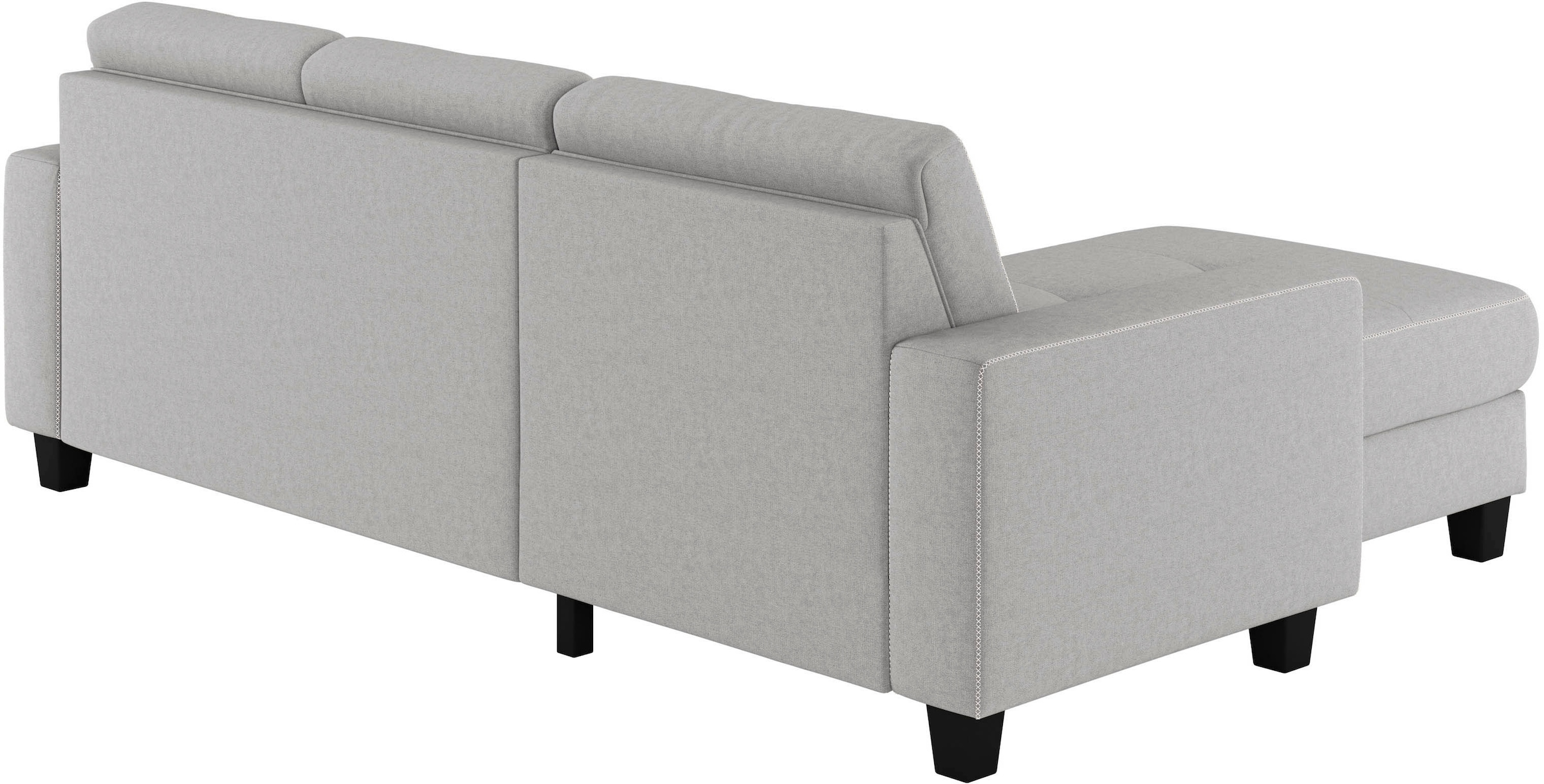 Places of Style Ecksofa »Varese L-Form«, Kreuznaht in beige