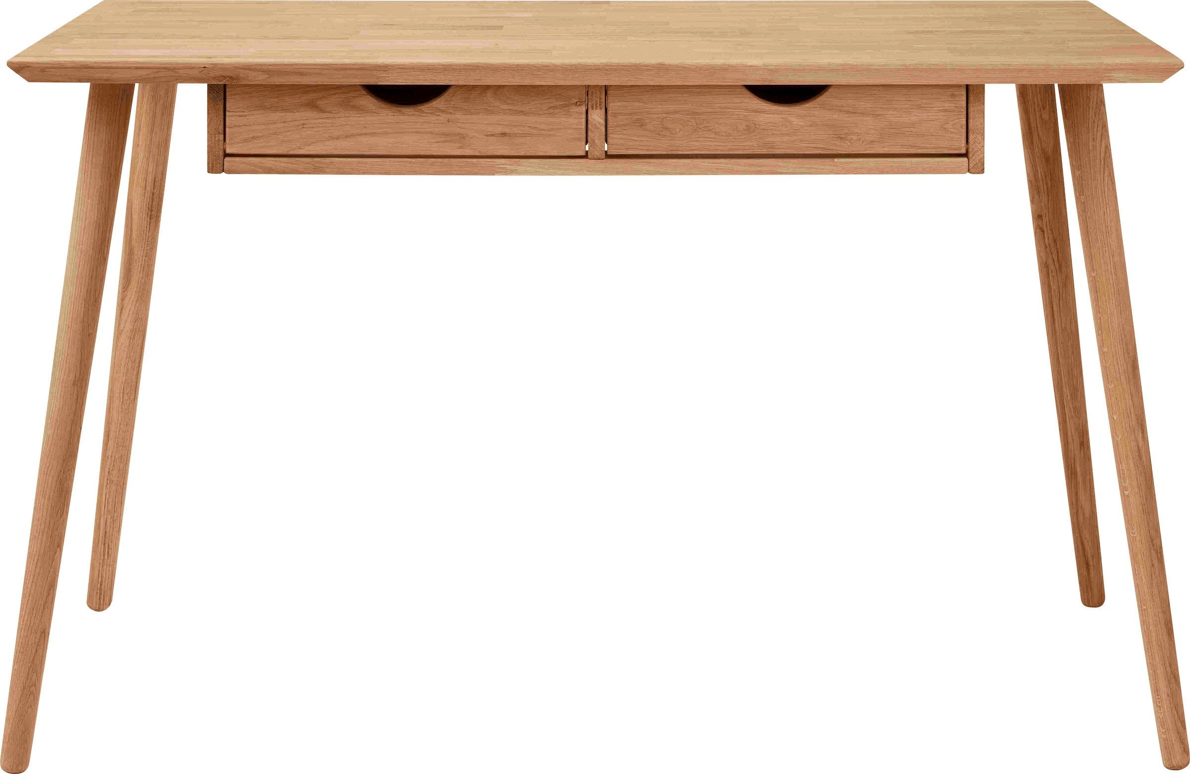 Wohnglücklich by Infantil Schreibtisch »Verona«, Arbeitstisch mit 2 Schubladen Buche oder Eiche massiv Breite 120 cm